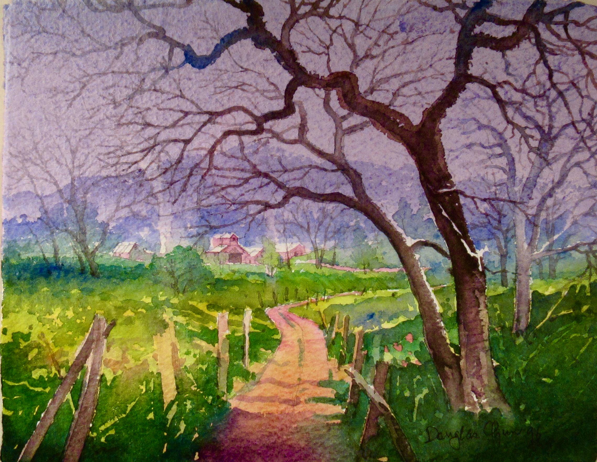 Robles de otoño - Art de Douglas Chun