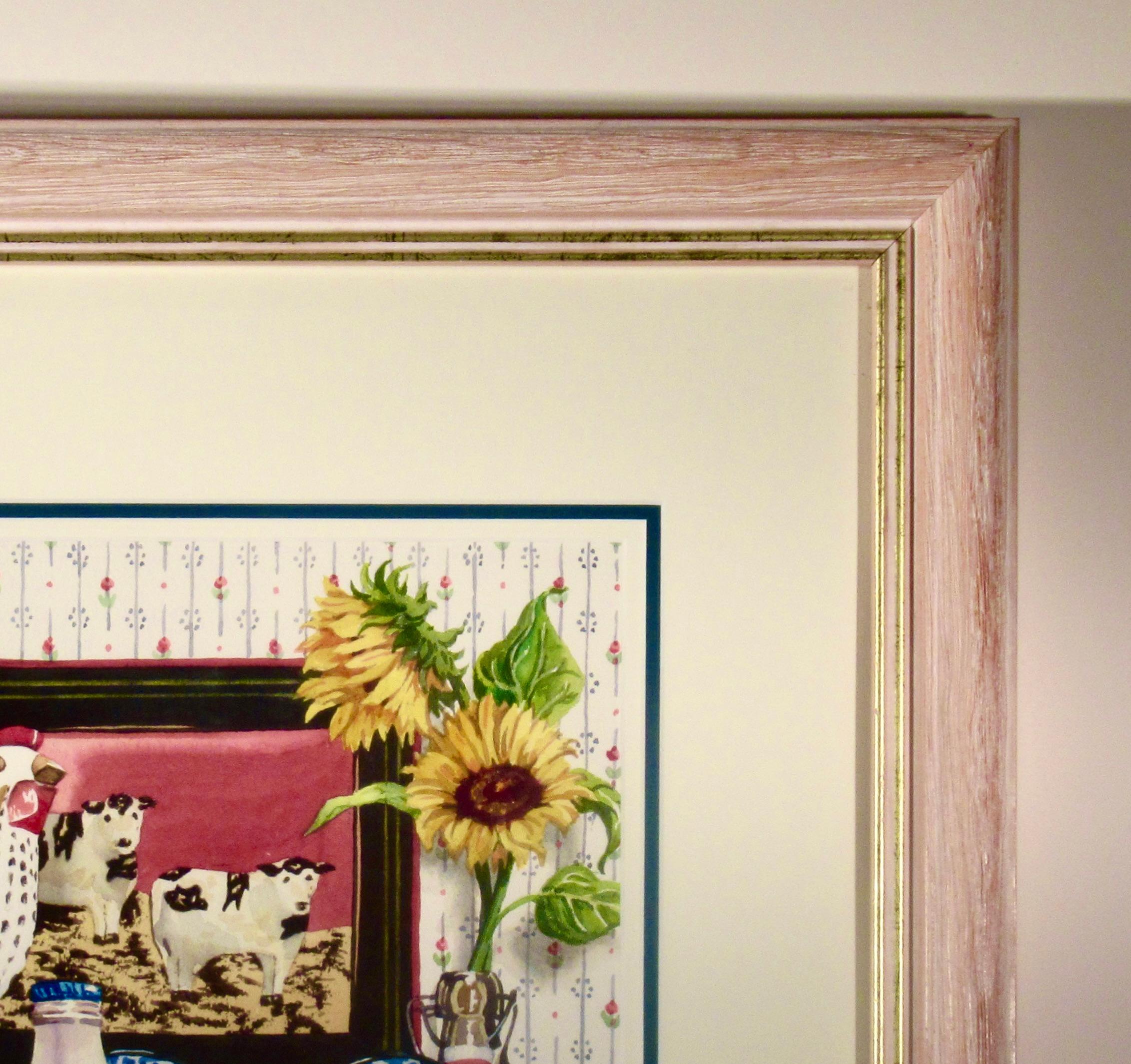 Bodegón interior con botellas de leche en venta 3