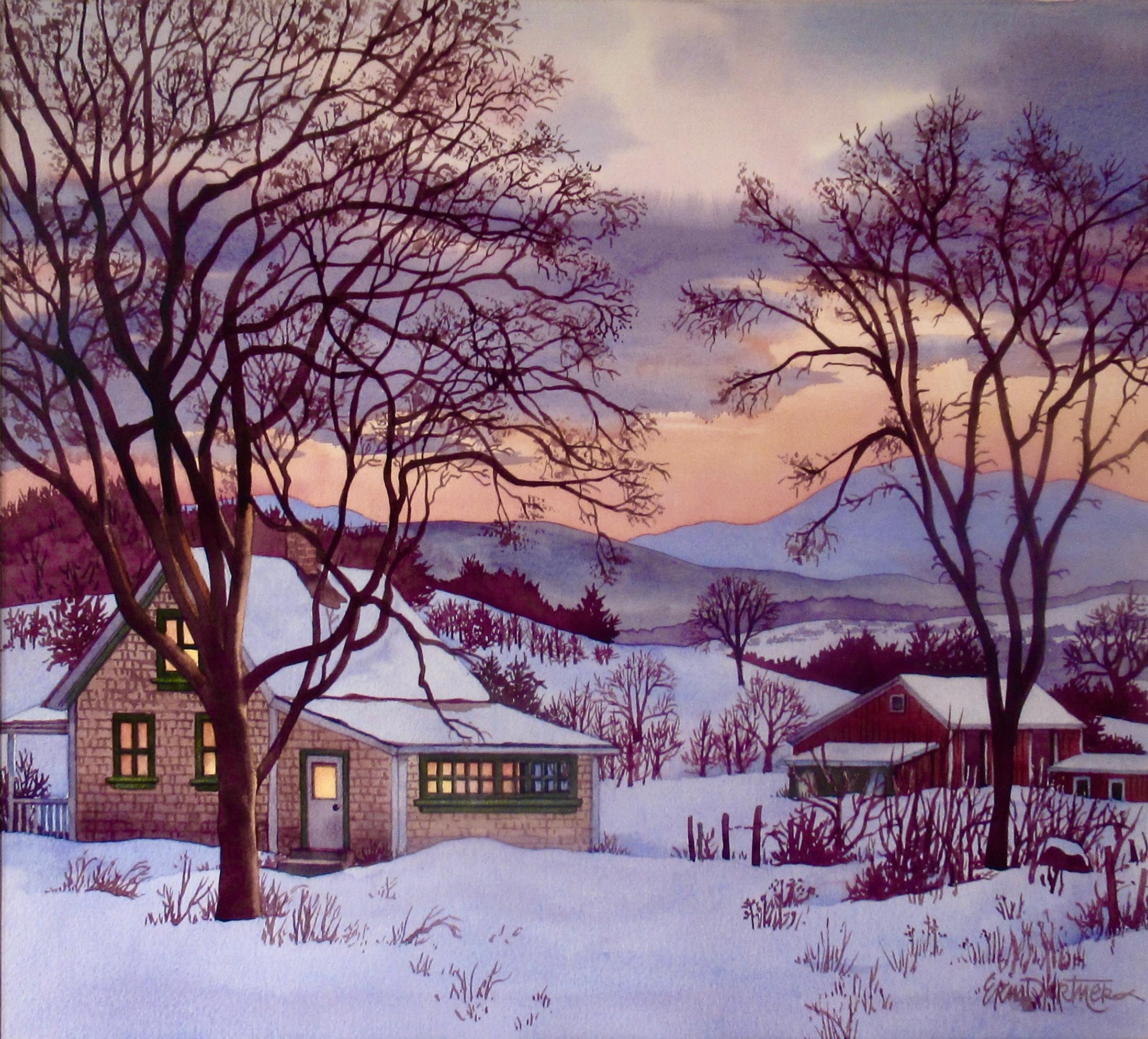 Landscape with Snow - Art di Erin Dertner