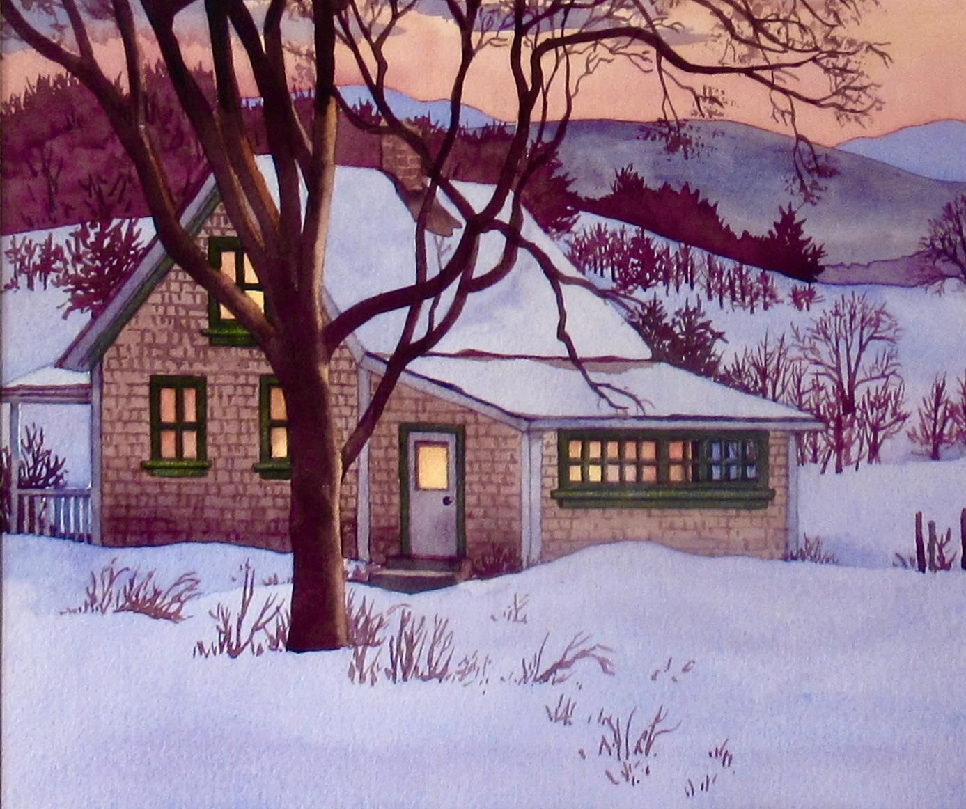 Landscape with Snow - Art Realismo americano di Erin Dertner