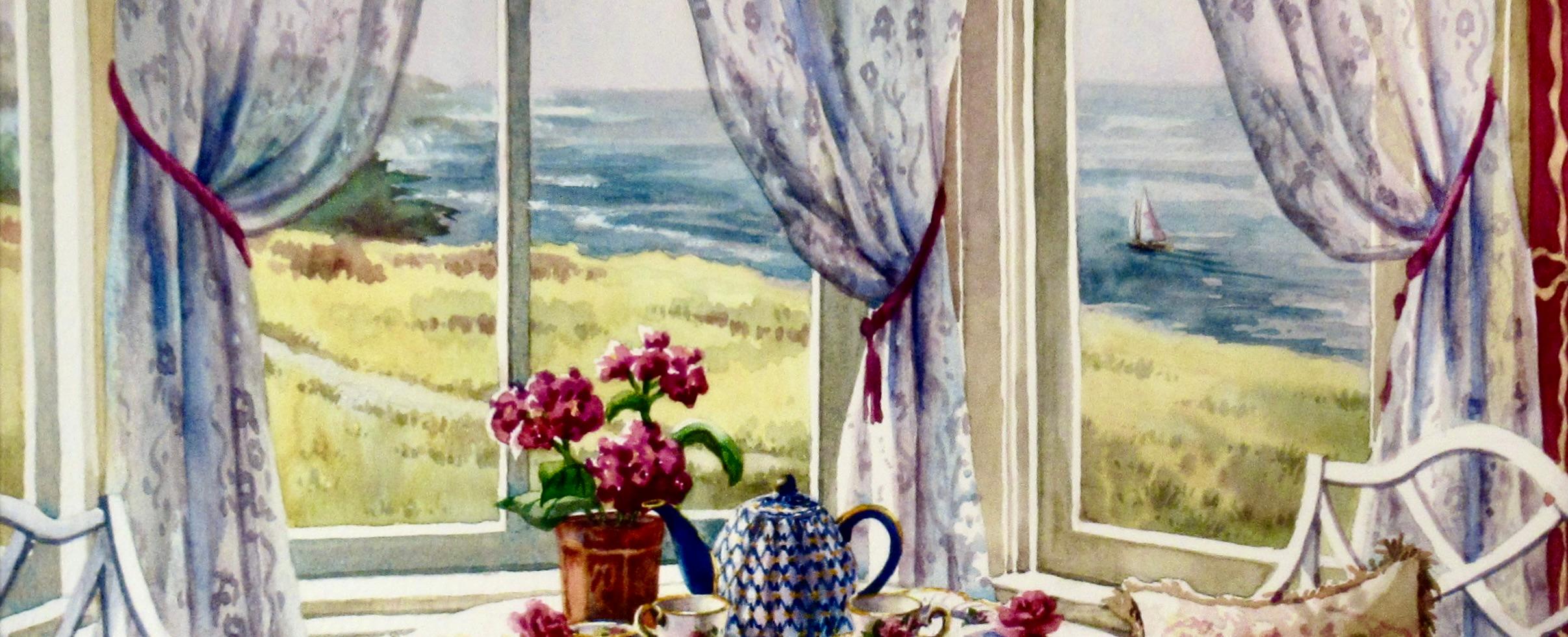 Breakfast in Mendocino - Art realista estadounidense de Erin Dertner