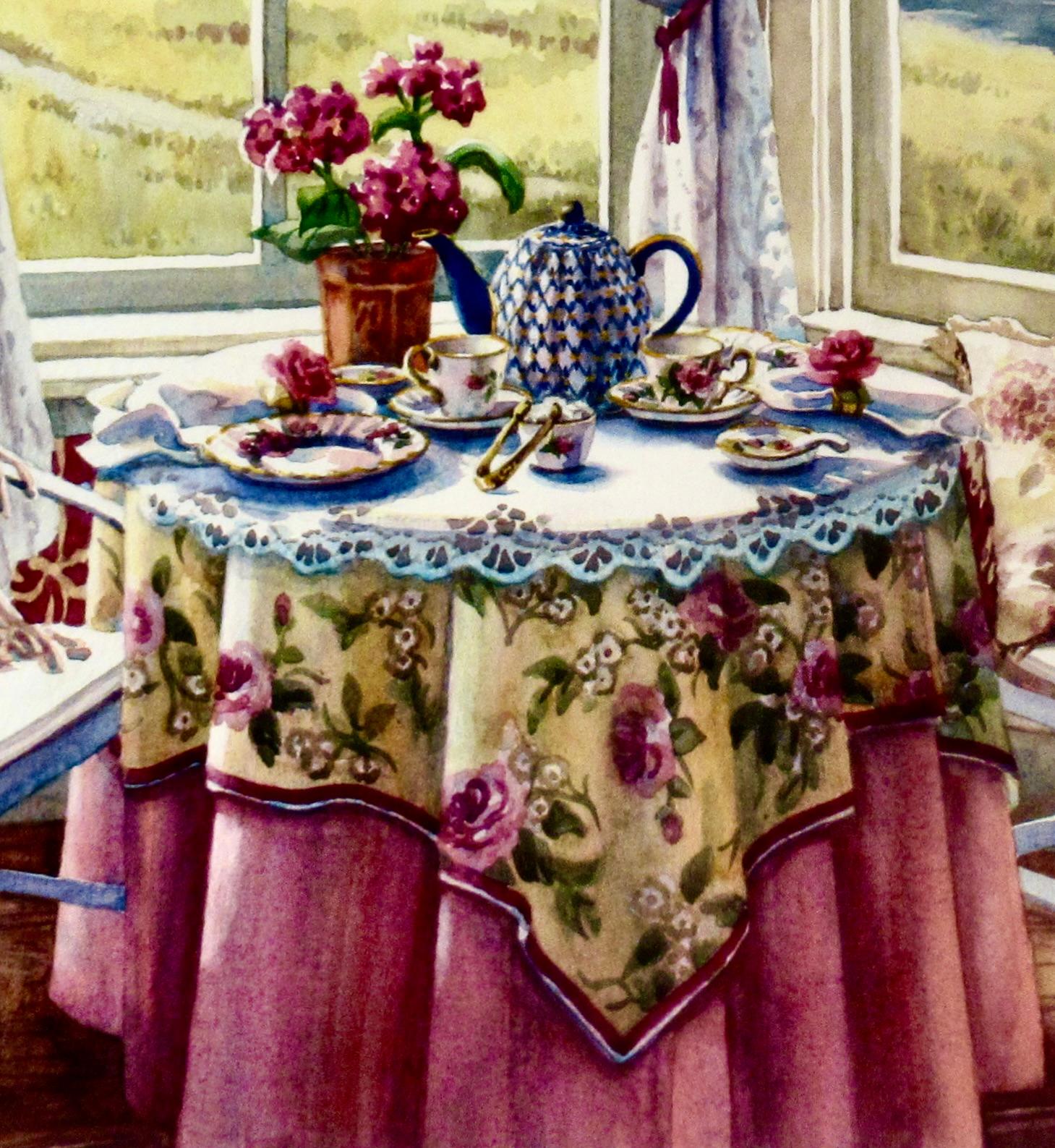 Breakfast in Mendocino - Figurative Art Beige de Erin Dertner