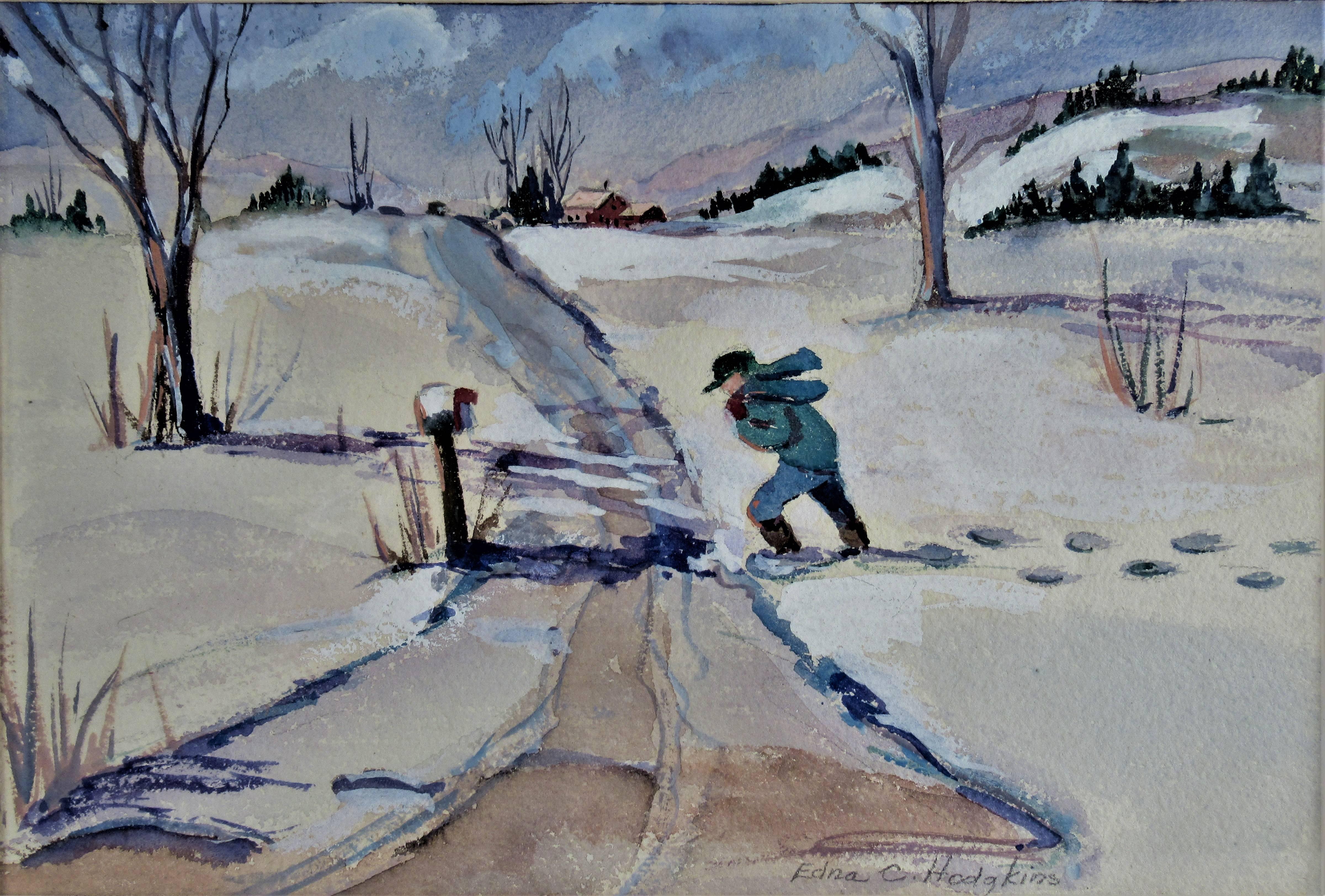 Getting the Mail - Art by Edna Choate Hodgkins
