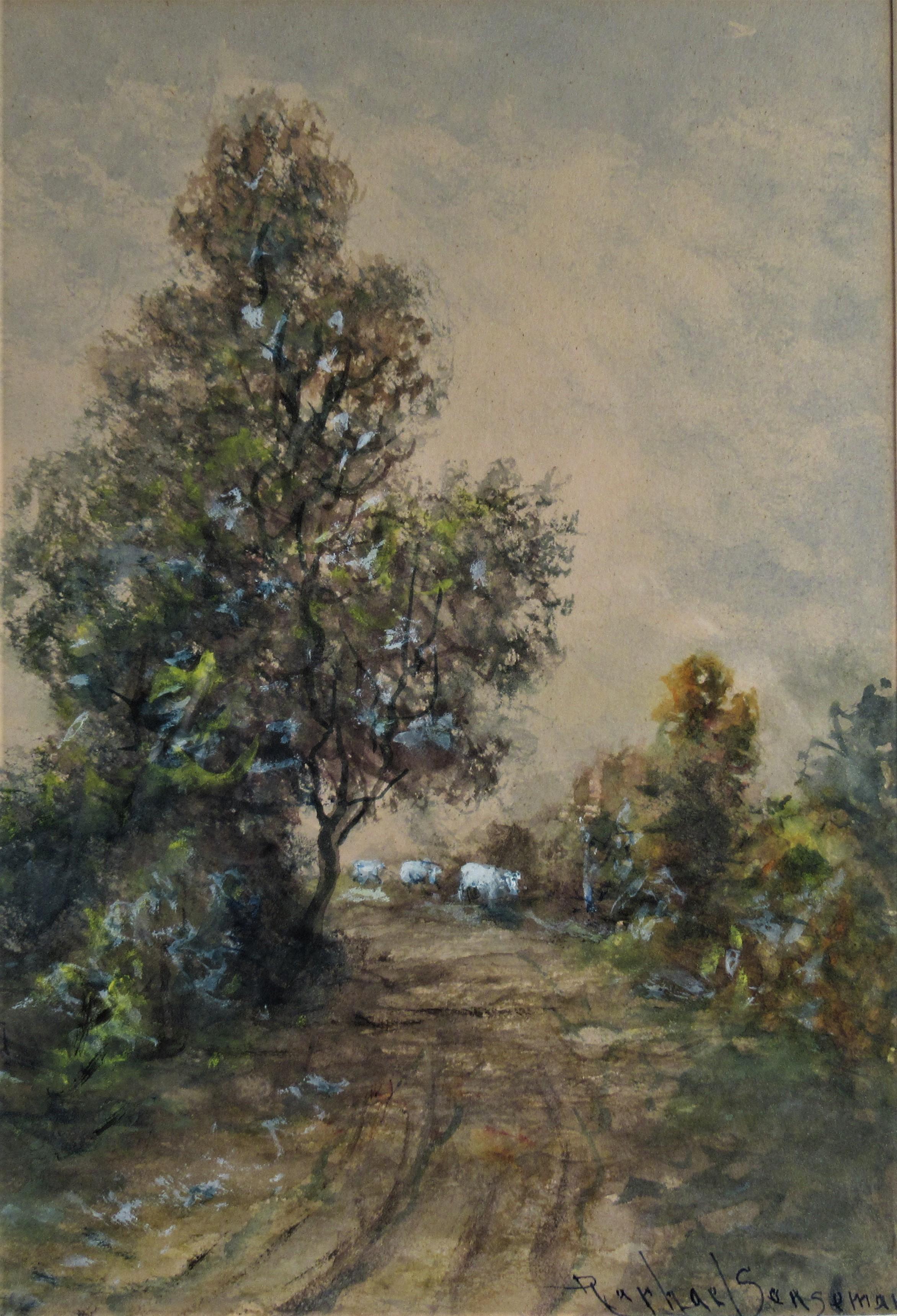 Landscape with Cattle - Art by Raphael Senseman