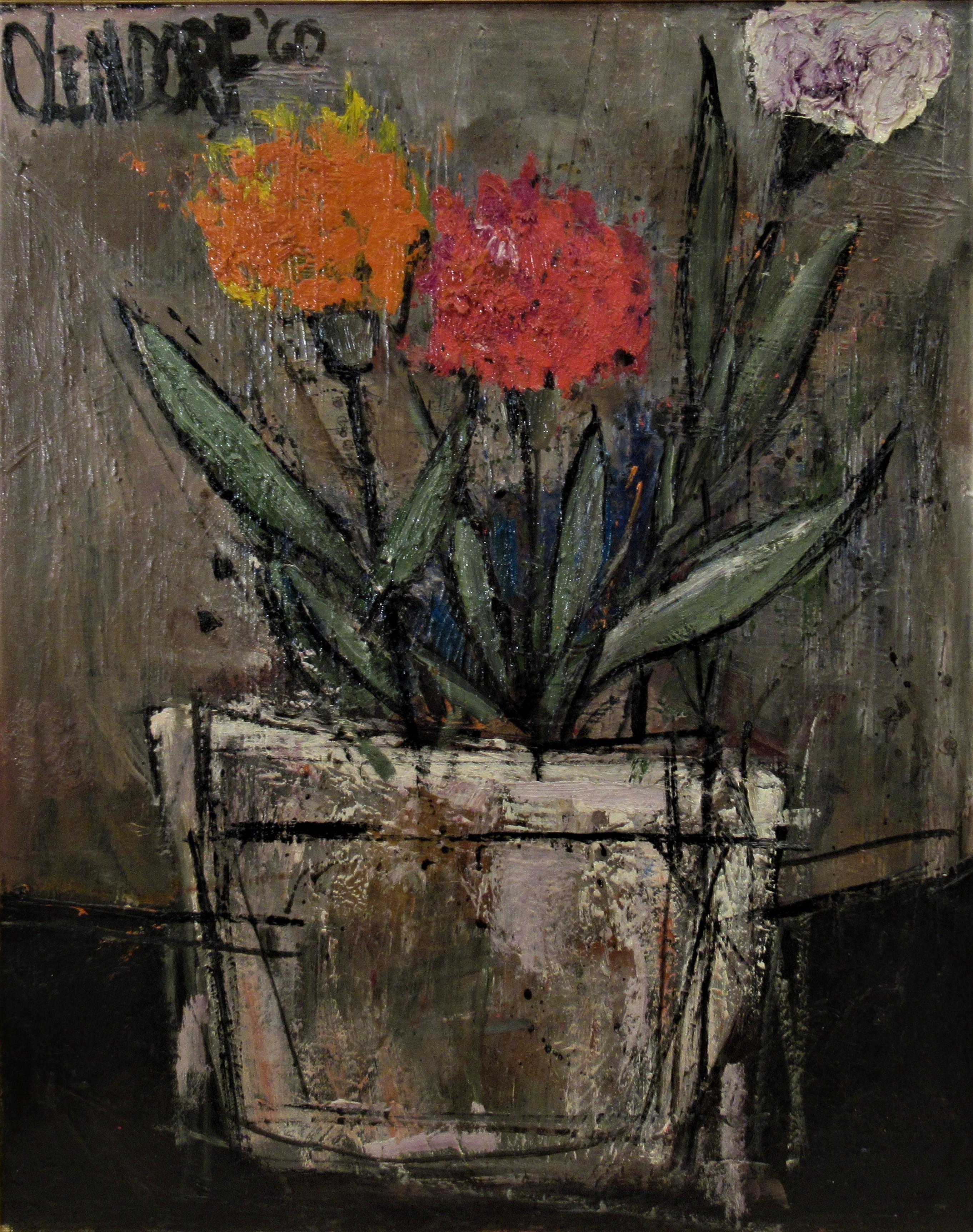 Still Life Flowers - Painting by William (Bill) Olendorf