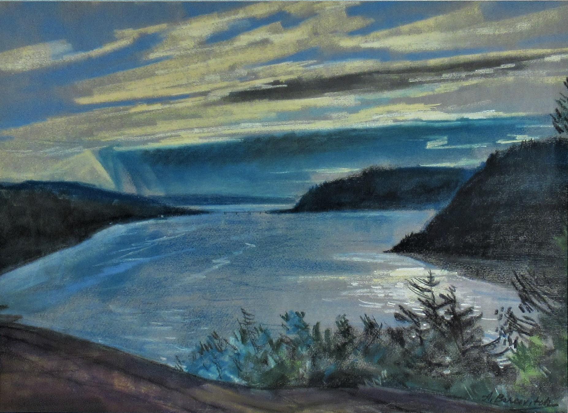 Paysage avec lac - Art de Alexander (Alexandre) Bercowitch