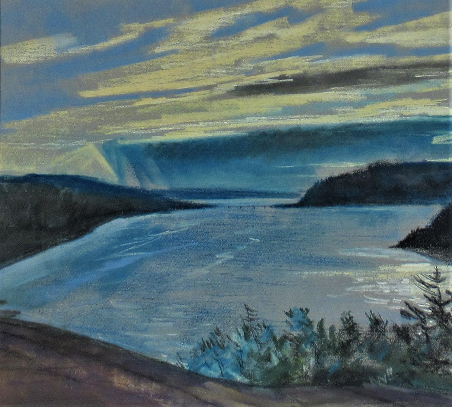 Paysage avec lac - Impressionnisme Art par Alexander (Alexandre) Bercowitch