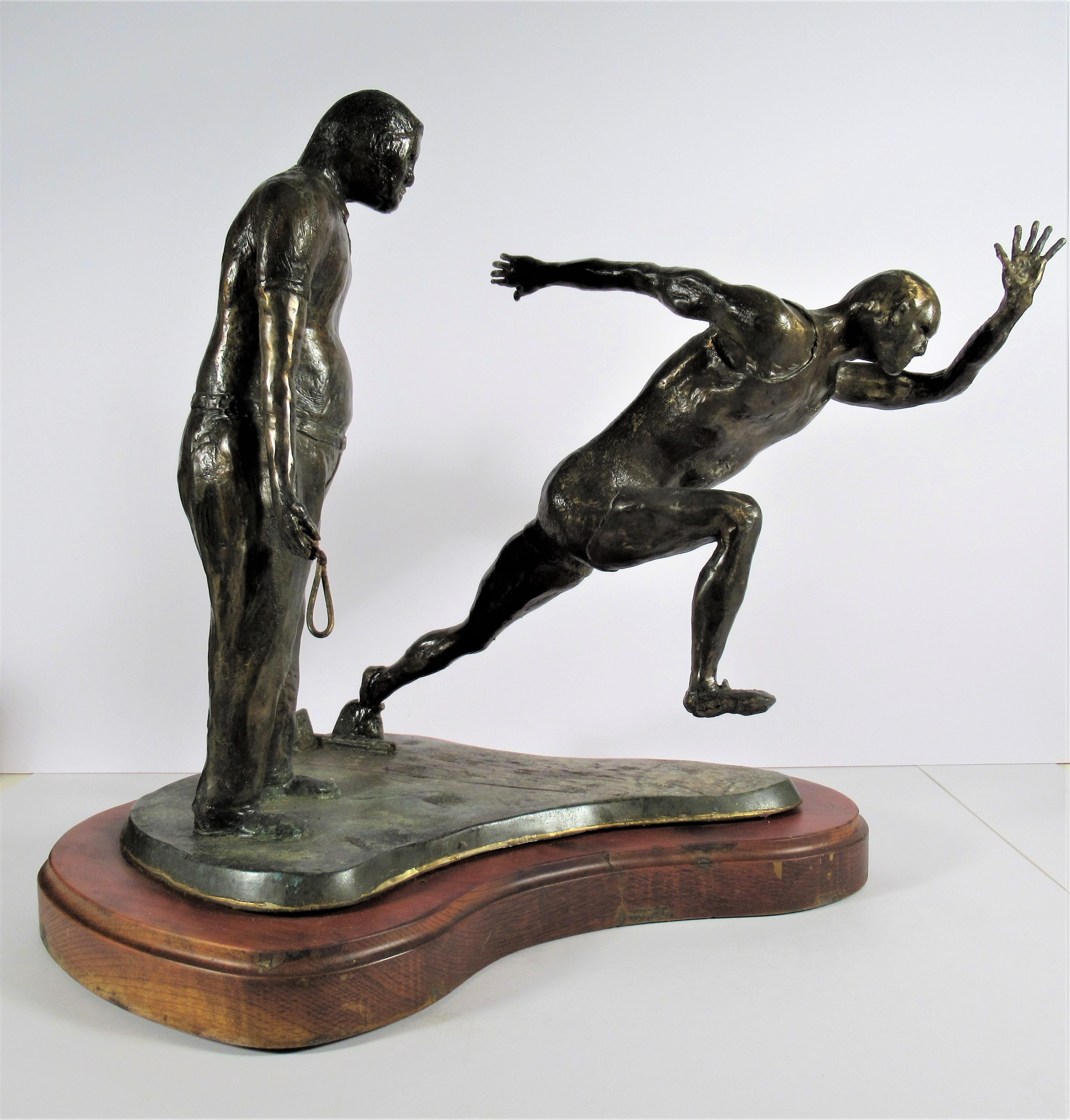 Kenneth Johnson Figurative Sculpture – Der Athleten und sein Coach