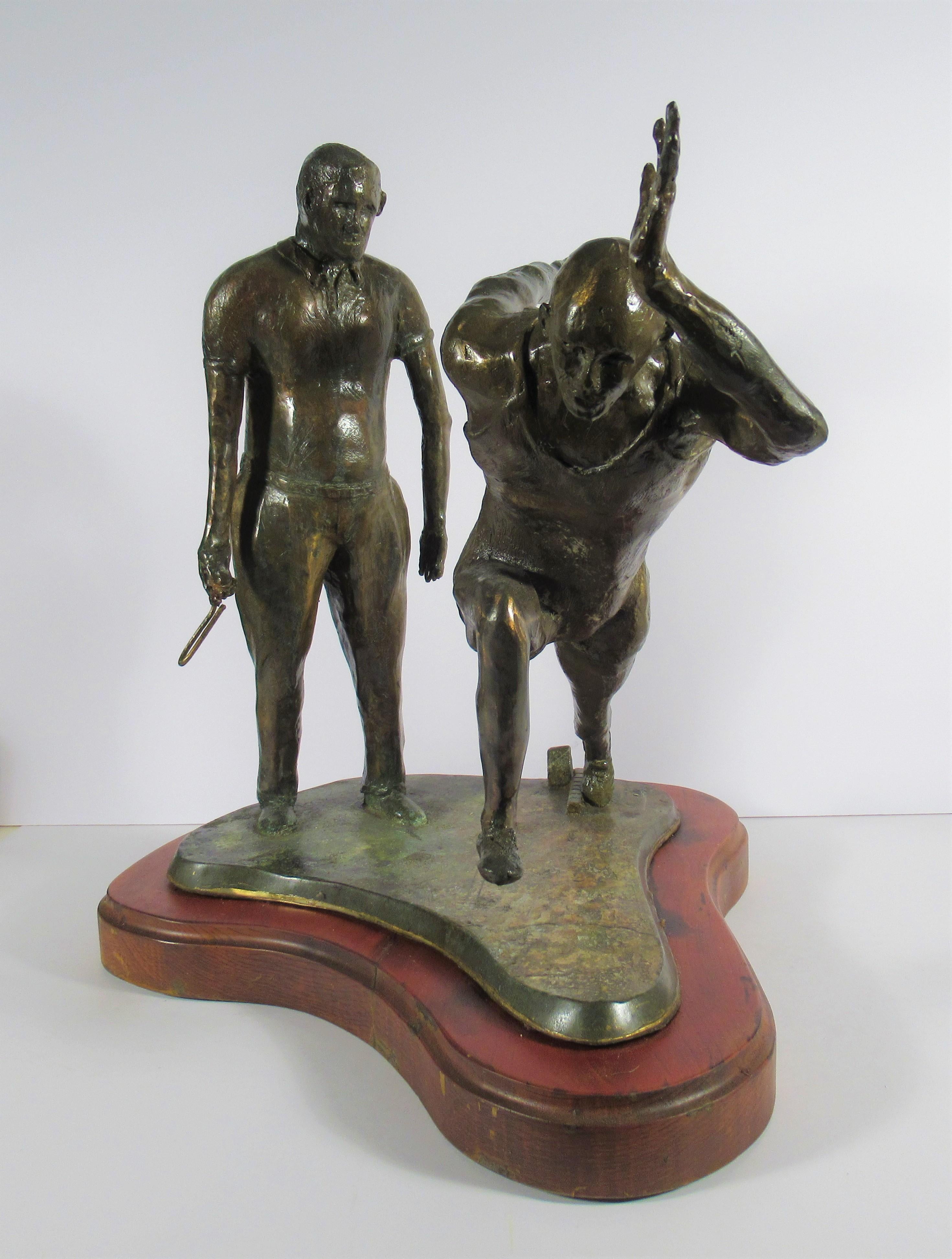 Der Athleten und sein Coach (Amerikanischer Realismus), Sculpture, von Kenneth Johnson