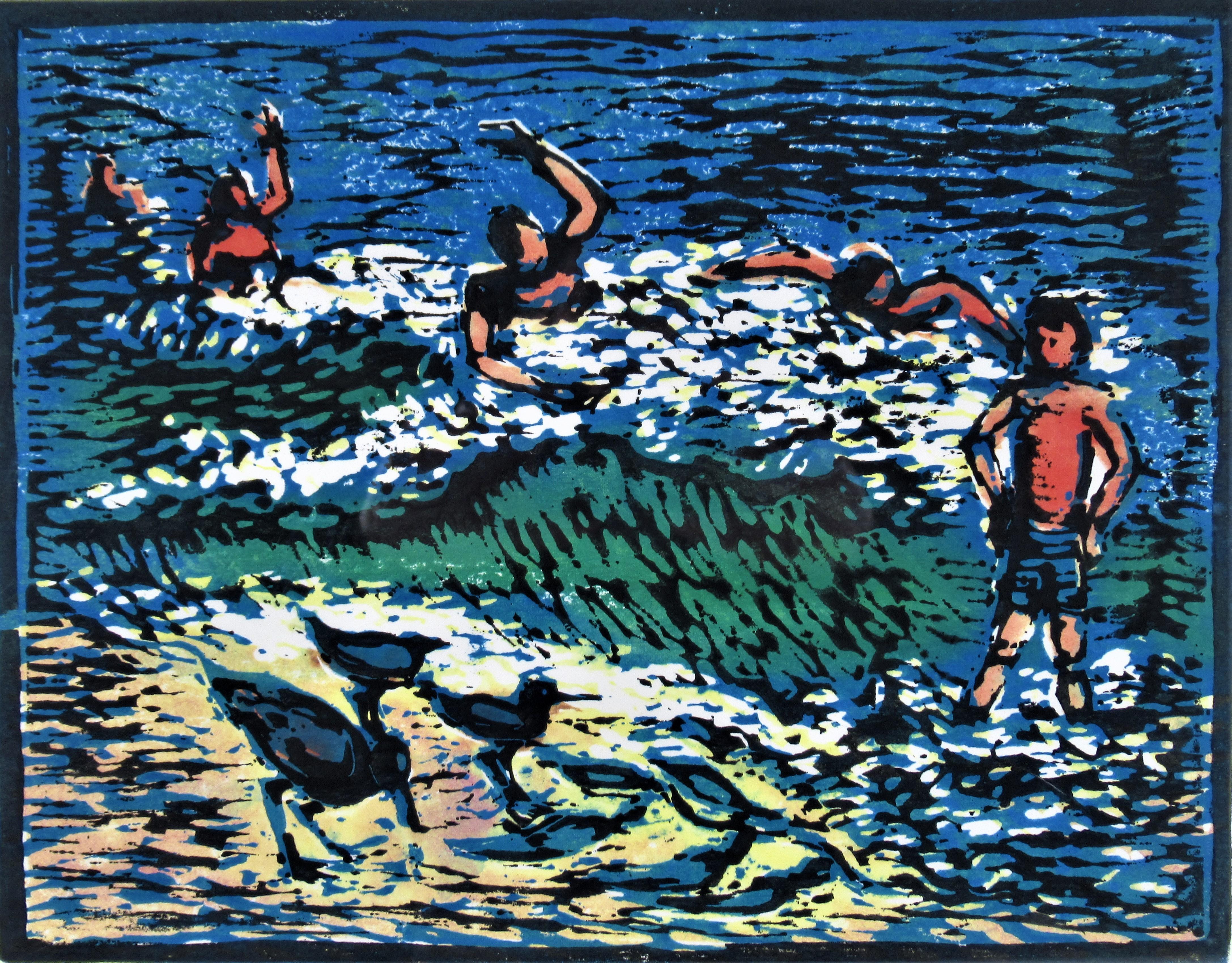 The Surfers - Print by Arnold A. Grossman