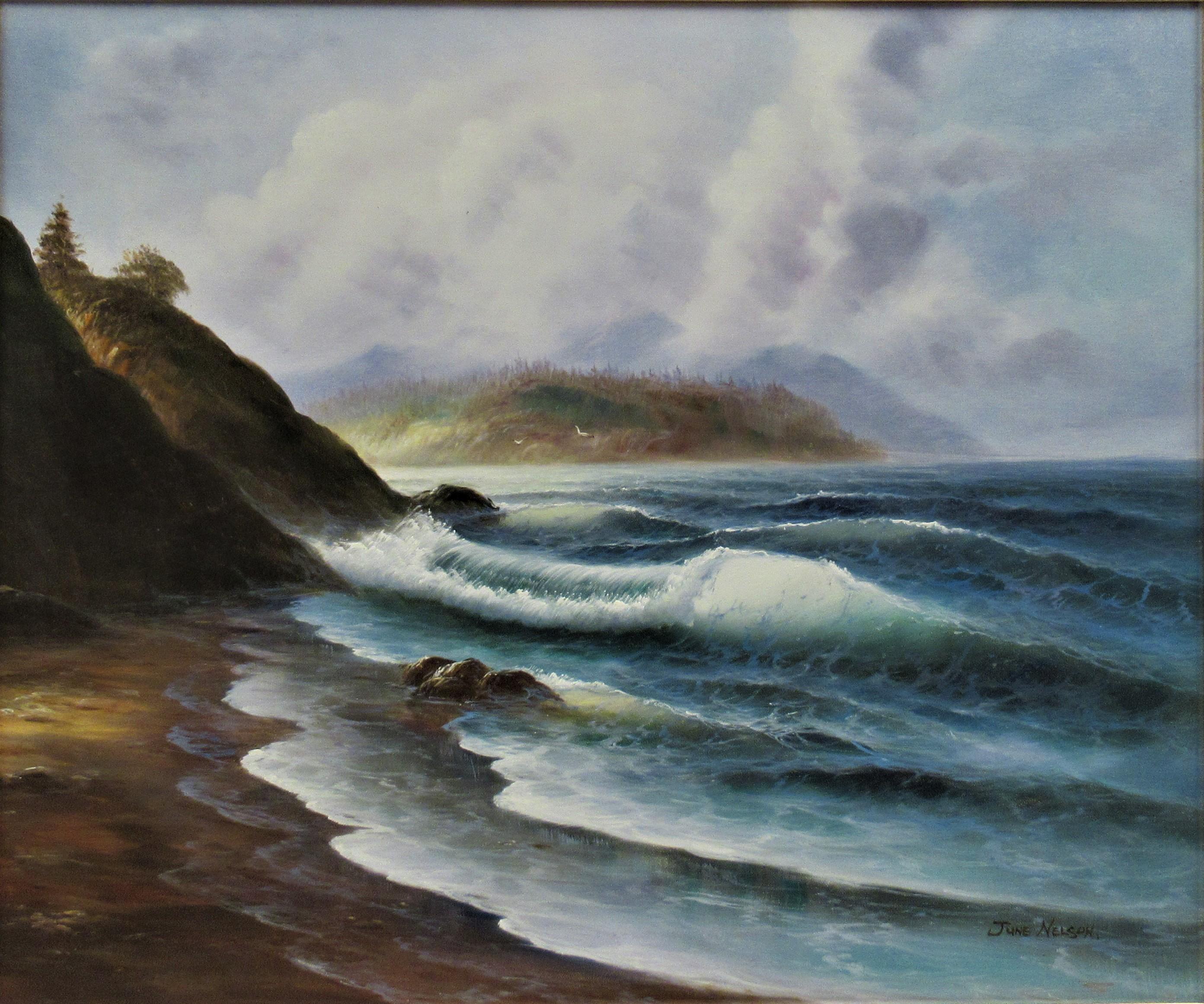 Meereslandschaft – Painting von june nelson
