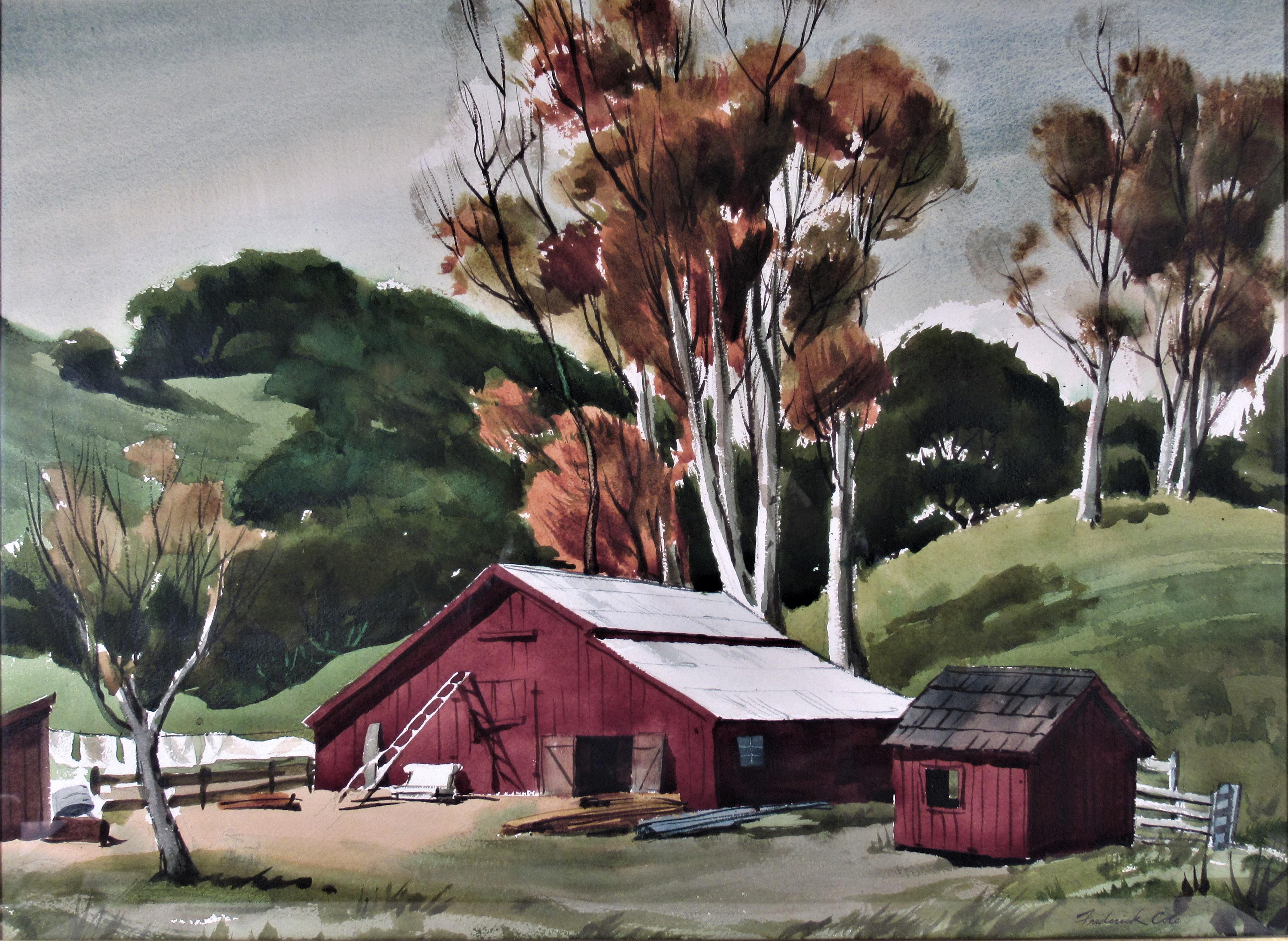 The Old Red Barn - Art by Frederick Cole