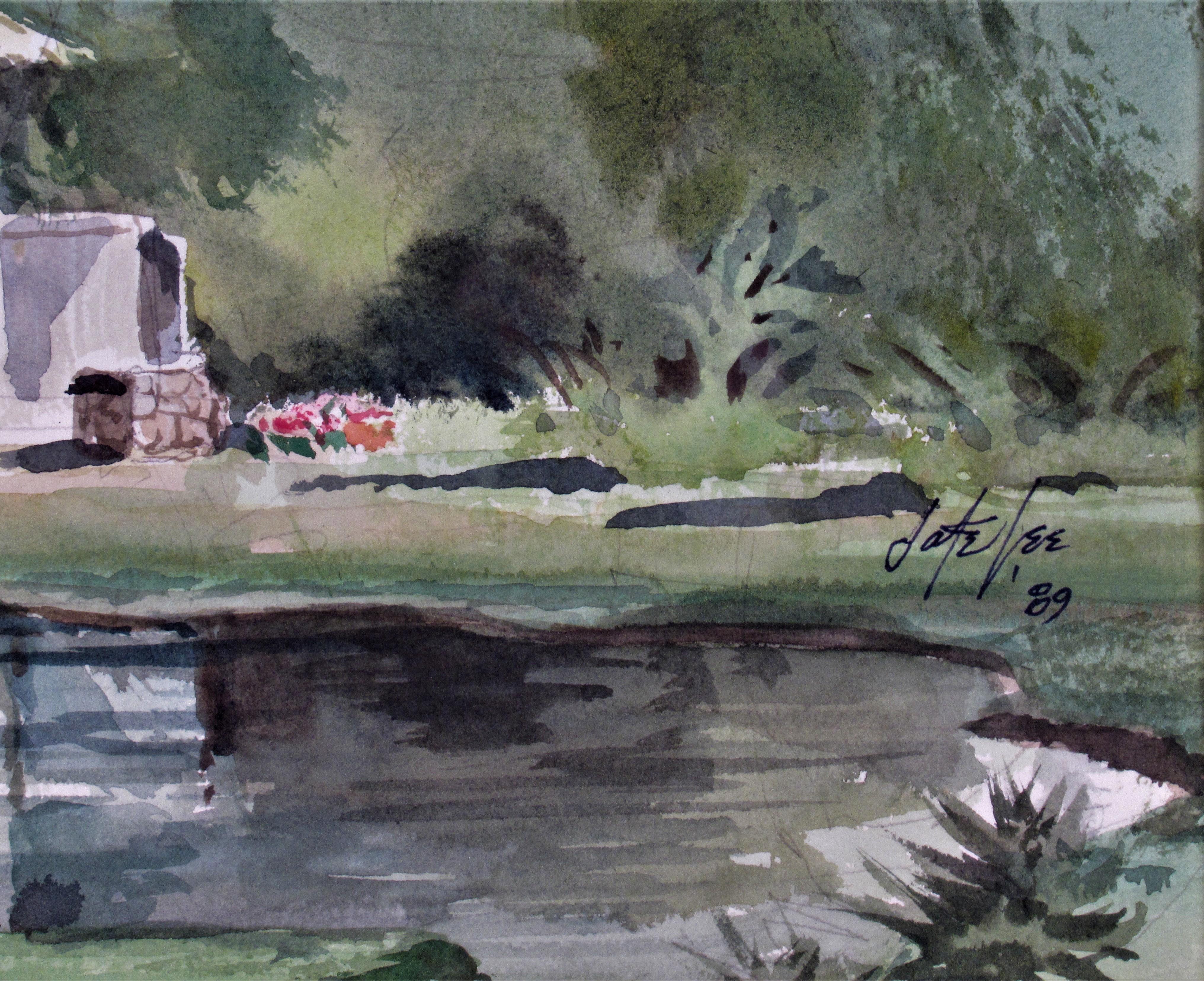 La glorieta - Landscape Art Gris de Jake Lee