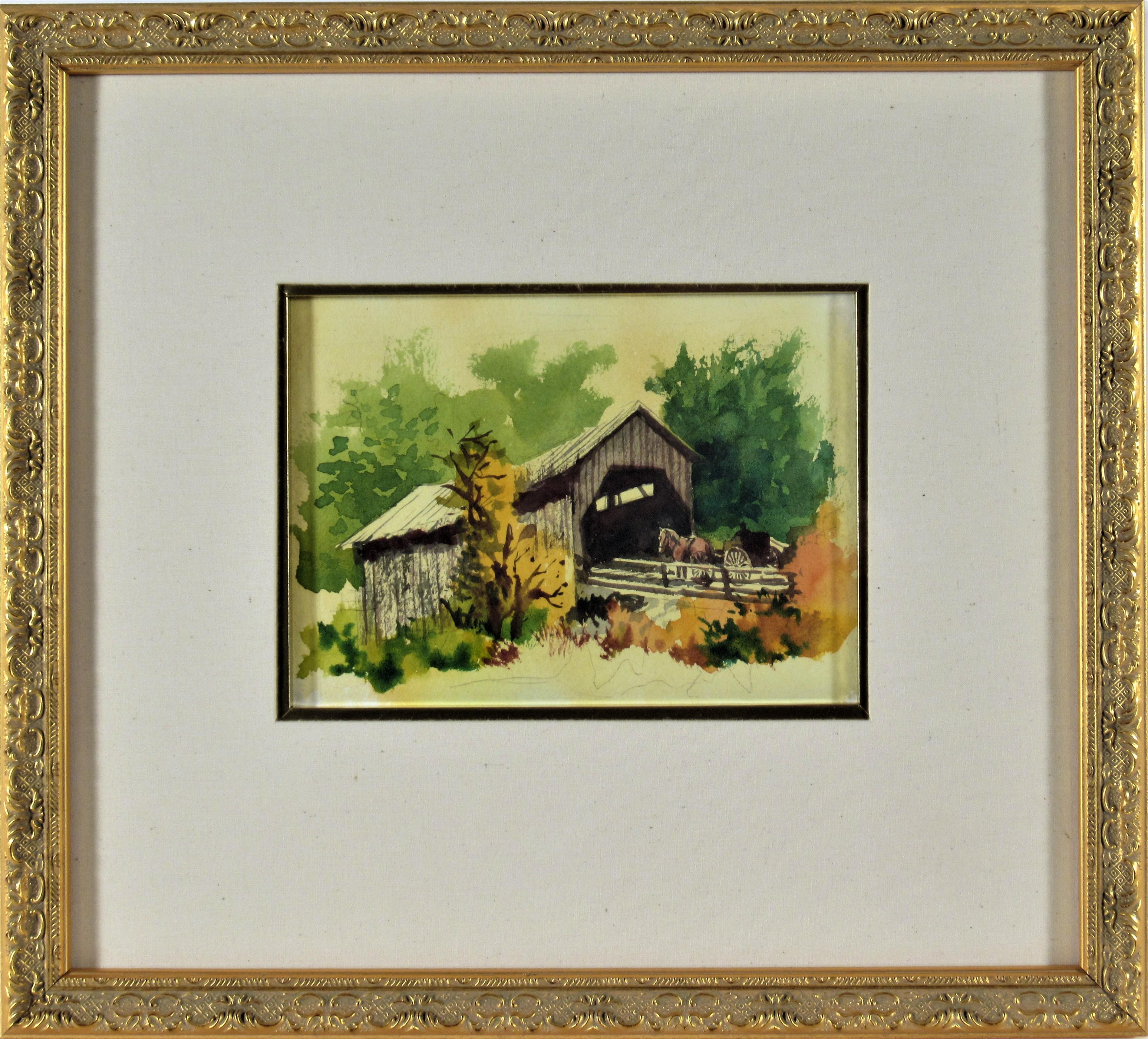 Jake Lee Landscape Art - Barn and Carriage