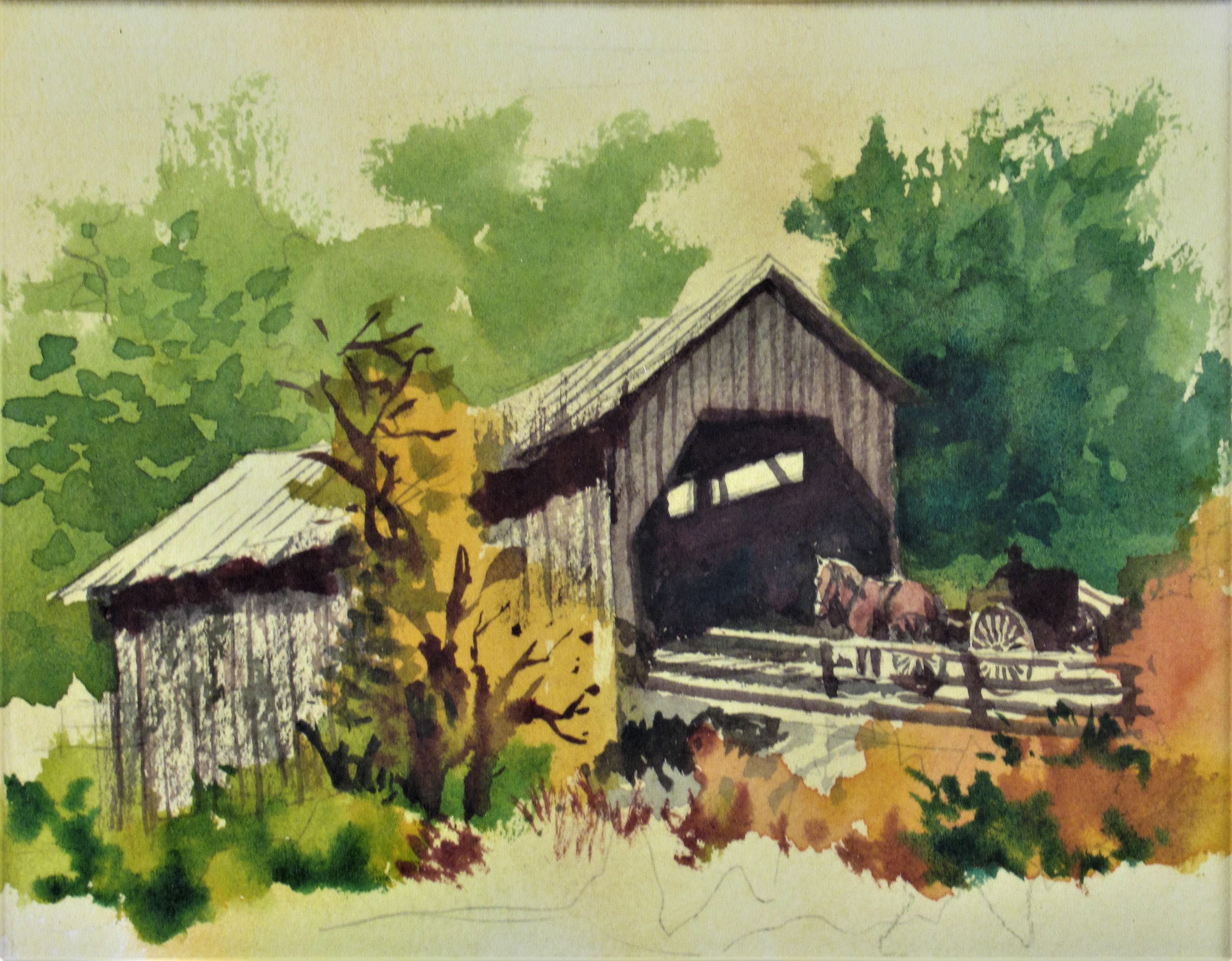 Barn and Carriage - Art by Jake Lee