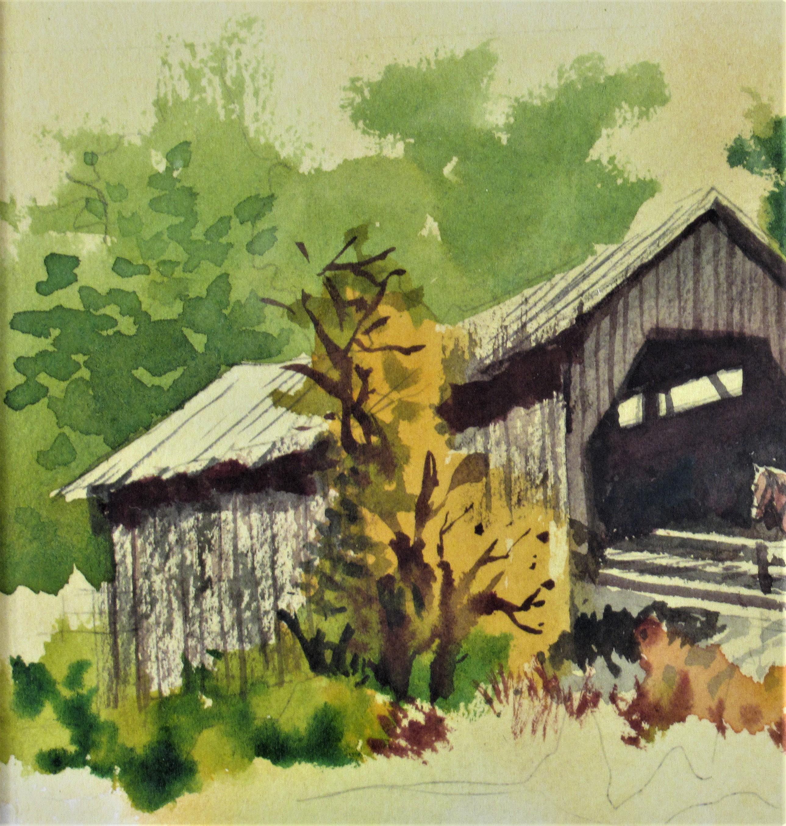 Barn and Carriage - Impressionist Art by Jake Lee