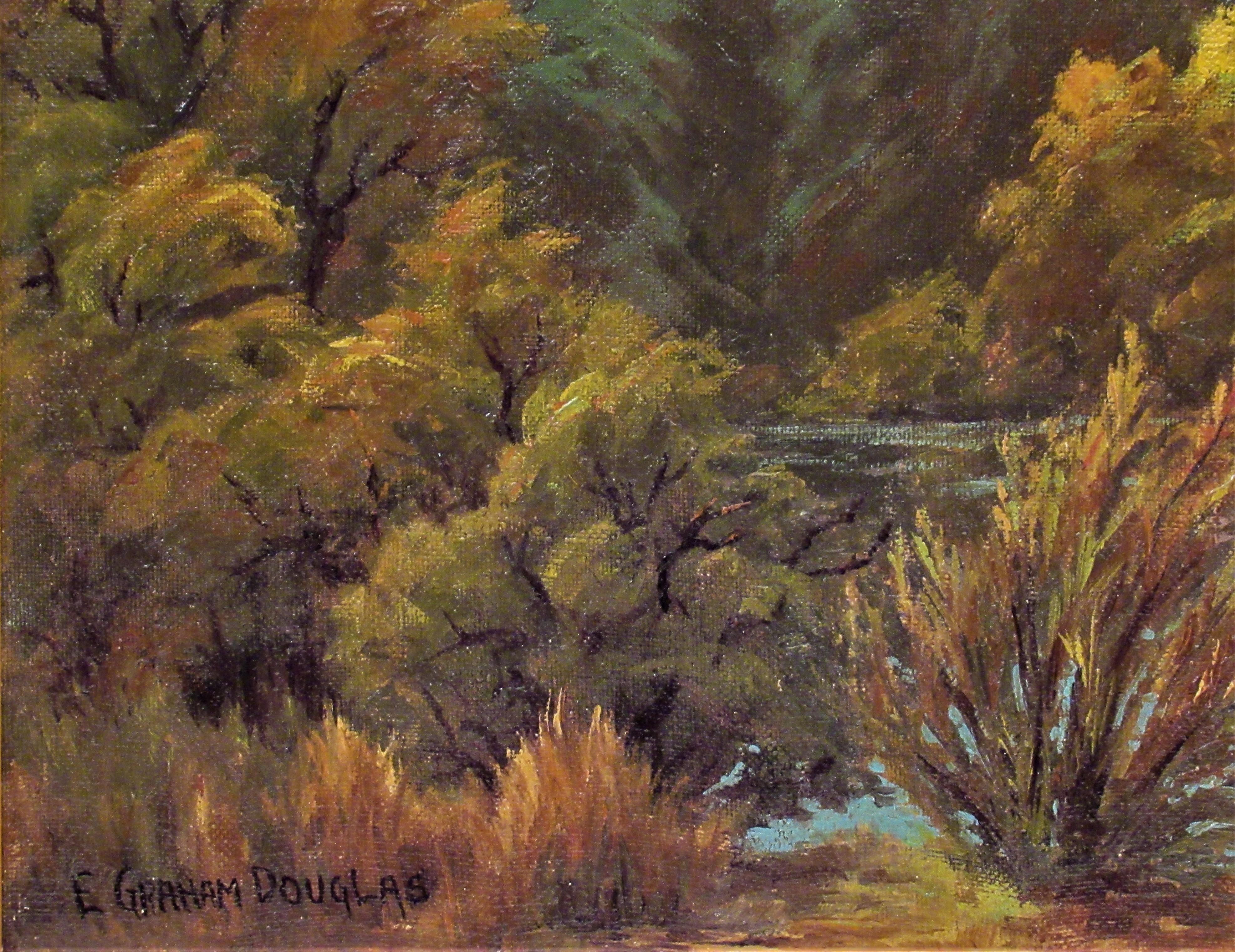 California Landscape with Lake - American Impressionist Painting by Earl Graham Douglas
