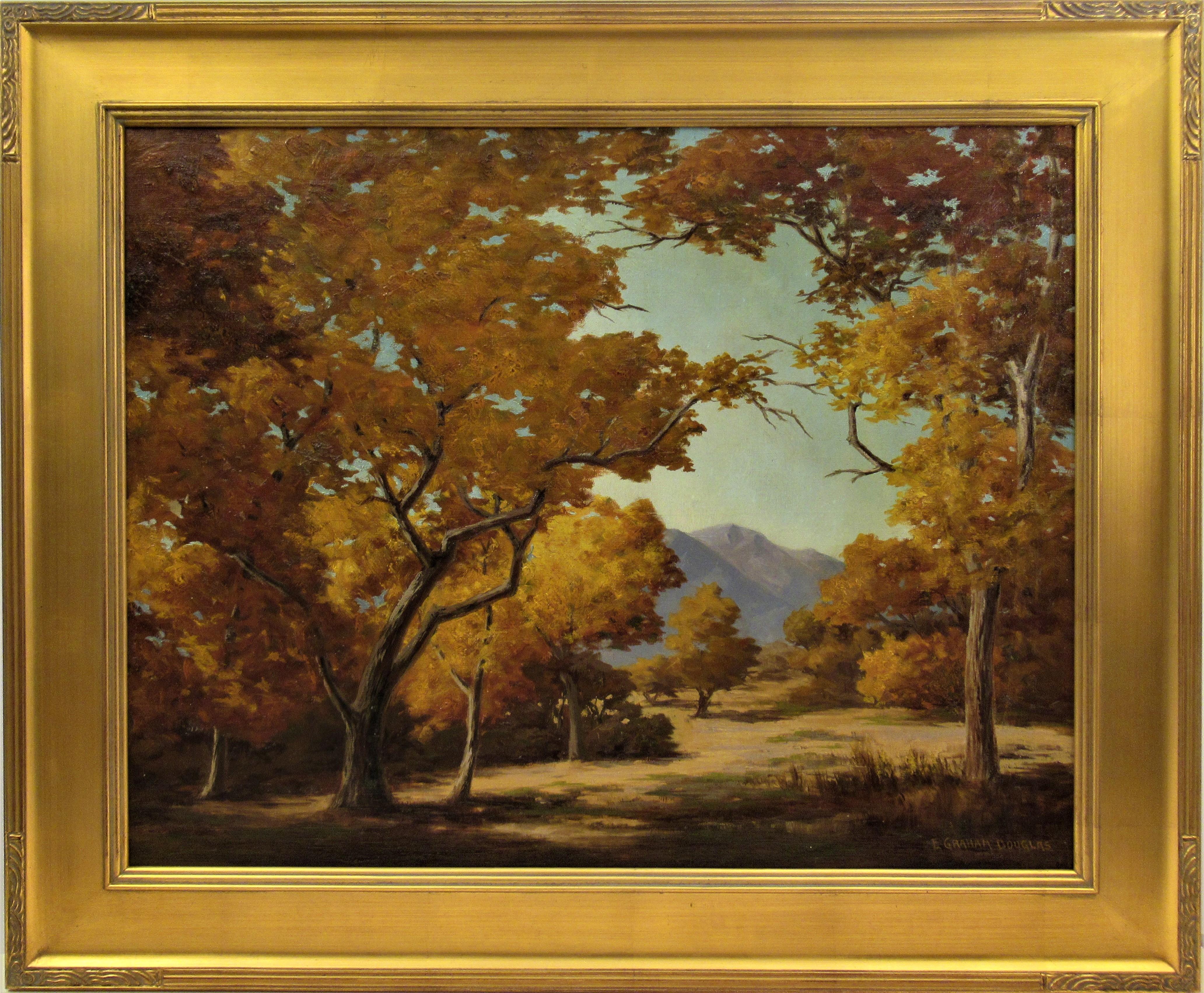 Earl Graham Douglas Figurative Painting - California Landscape Trees