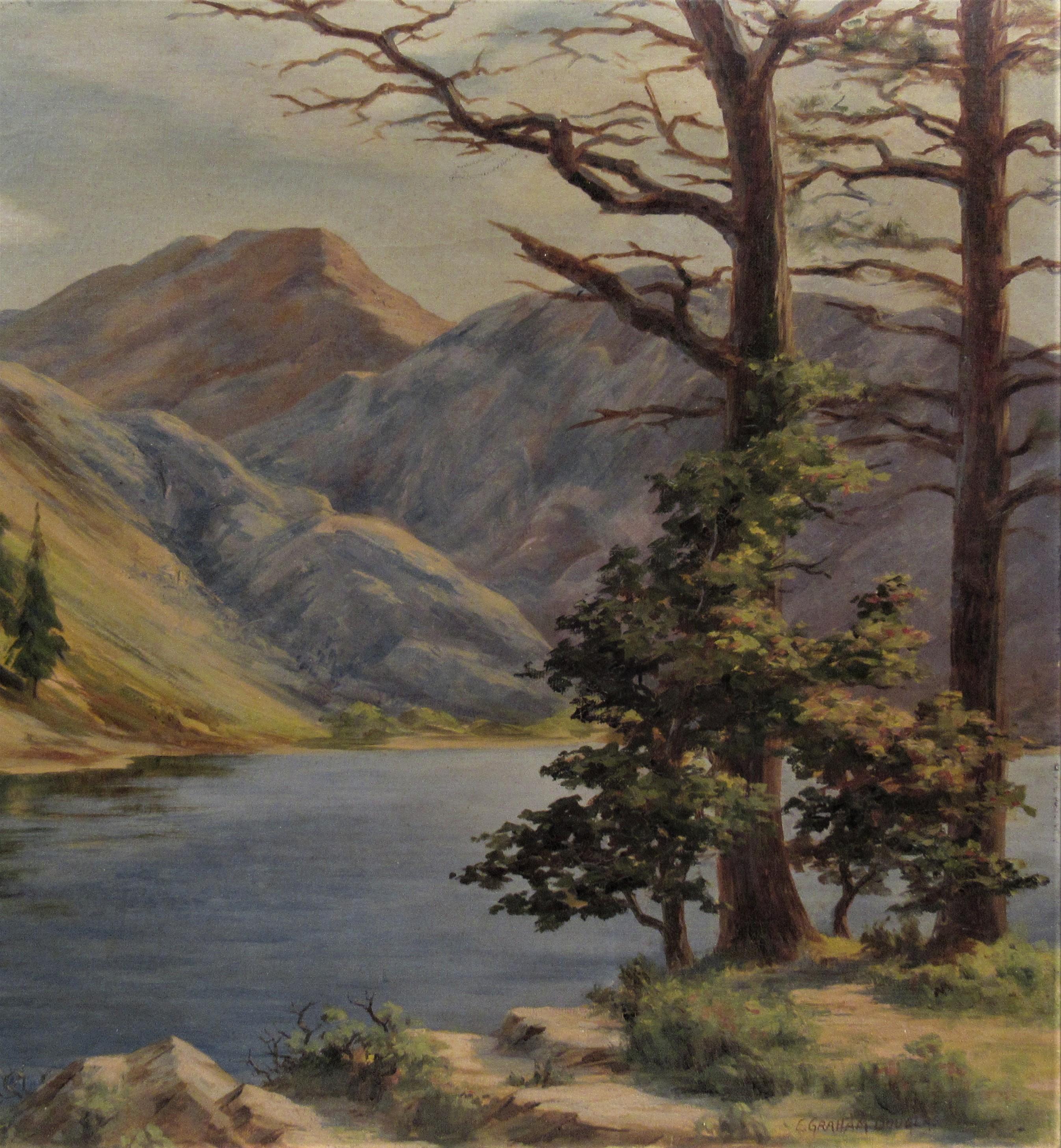 Lake Convict, High Sierra - Impressionnisme américain Painting par Earl Graham Douglas