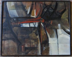 Bay Area Abstract Expressionist Mid-Century painting by Tom Ide