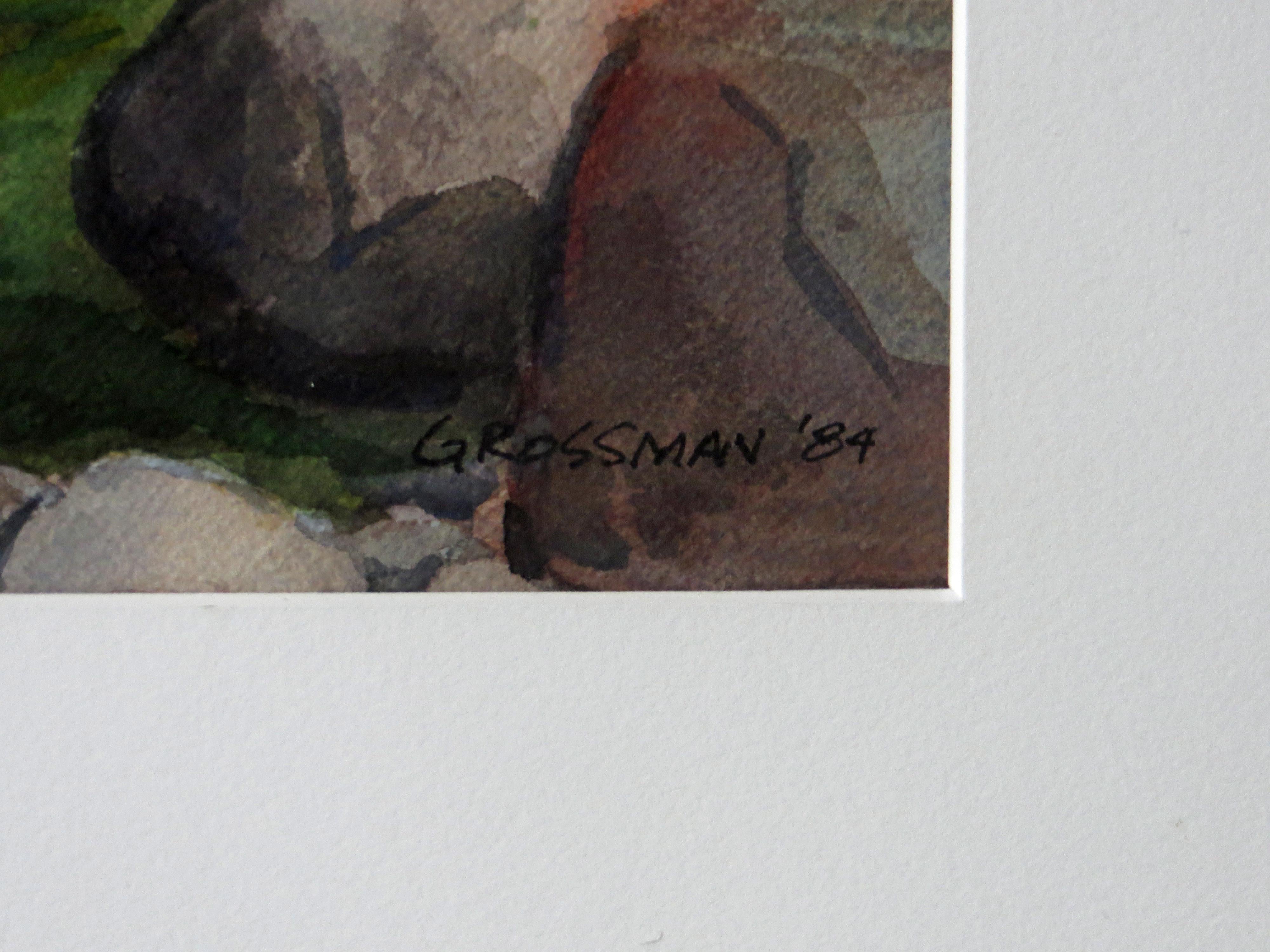 Arnold Grossman Aquarell des Wawona River, Yosemite National Park (Realismus), Art, von Arnold A. Grossman