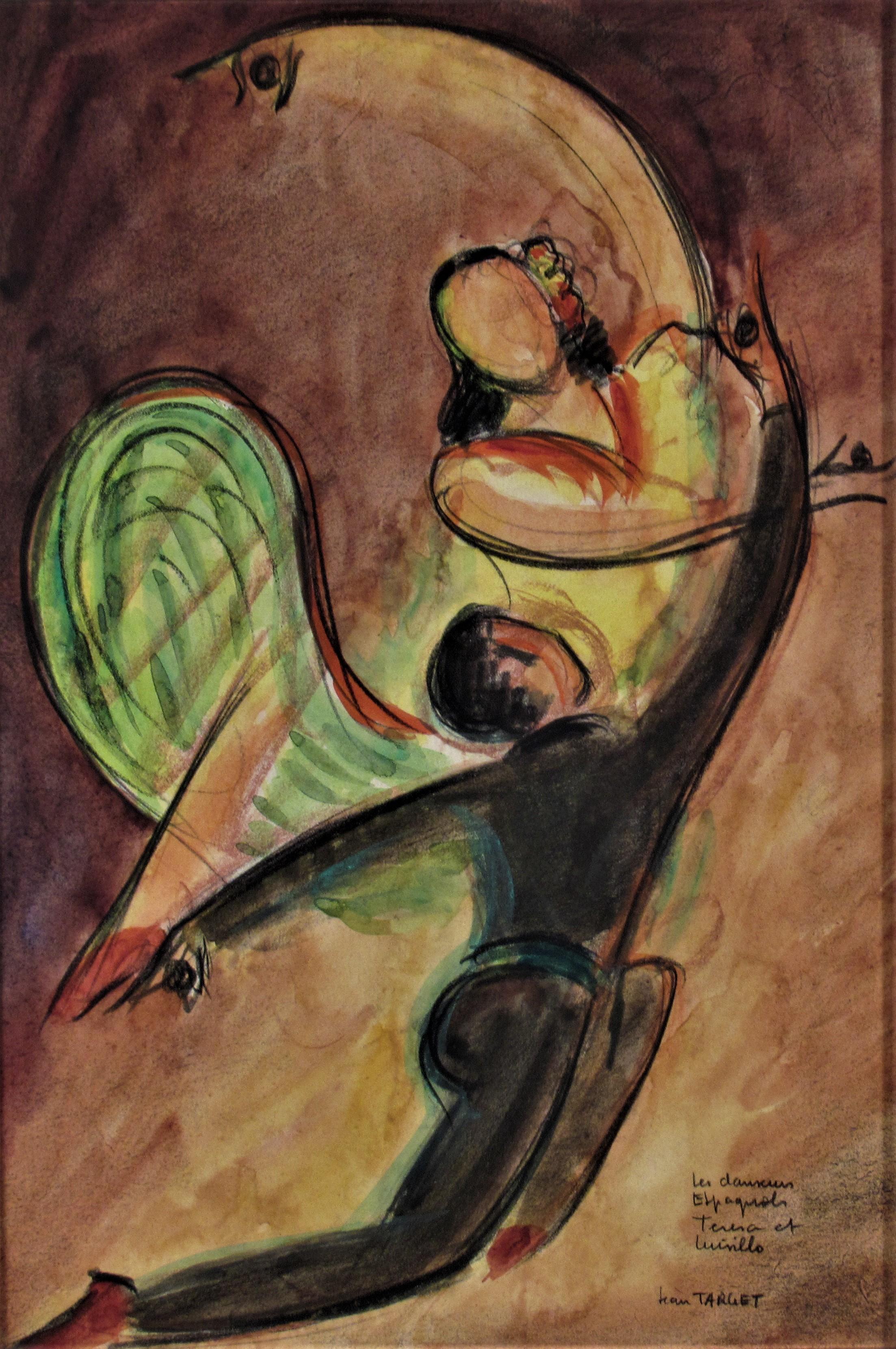 Les Danseurs Espagnols Teresa and Luisillo - Art by Jean Target