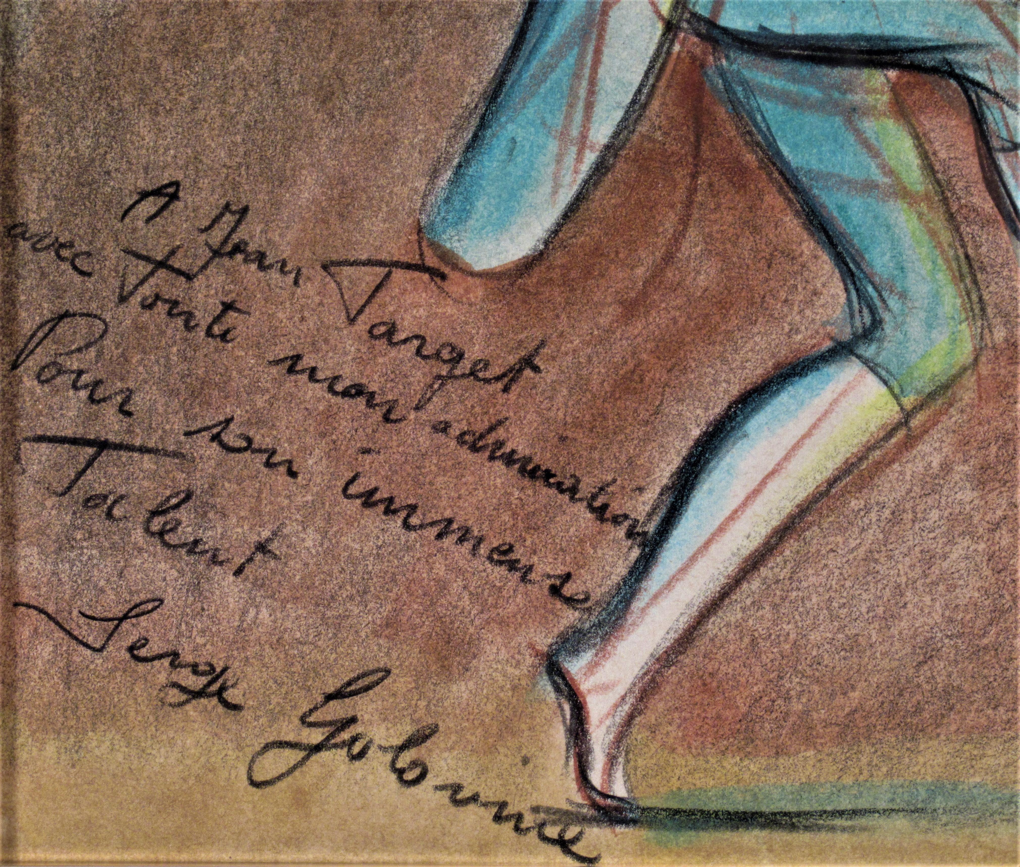 Serge Golovine, Grand Ballet de Monte Carlo, 1949 - Figurative Art Marrone di Jean Target