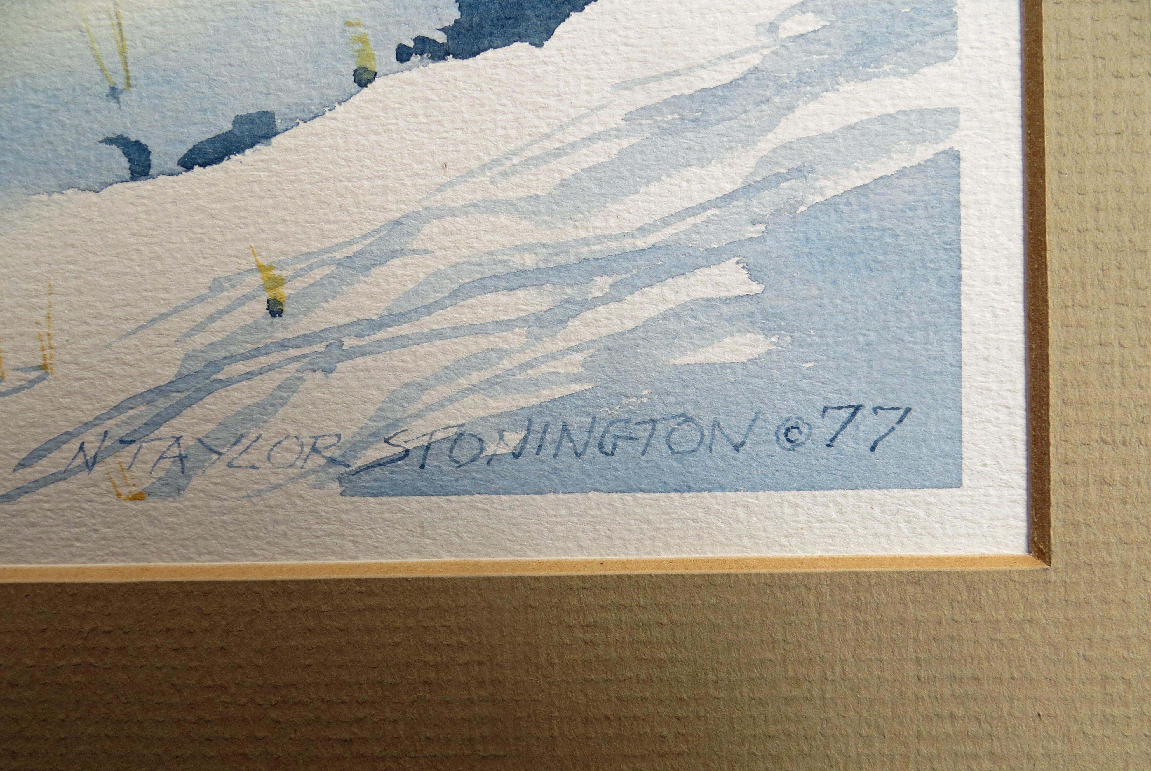 Escena invernal, Idaho - Acuarela - Painting Realista de Nancy Taylor Stonington