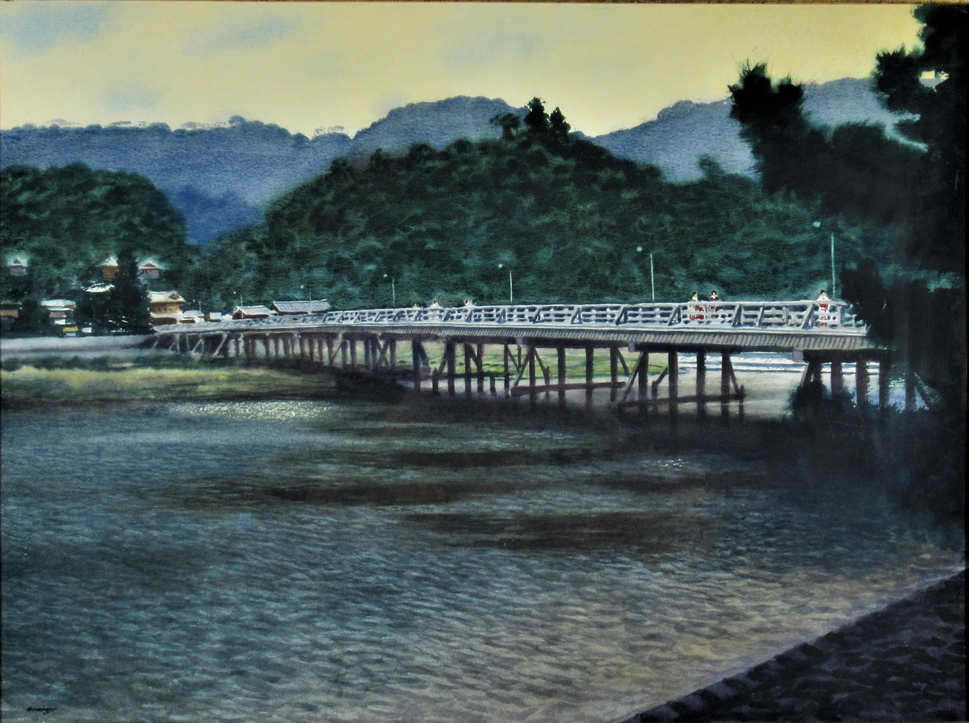 Vue of Chiloa Bridge, Japan - Art by joseph Morgan Henninger 