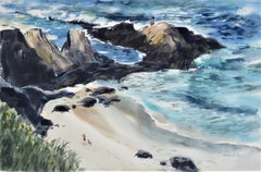 "Coastal Scene with Figures"