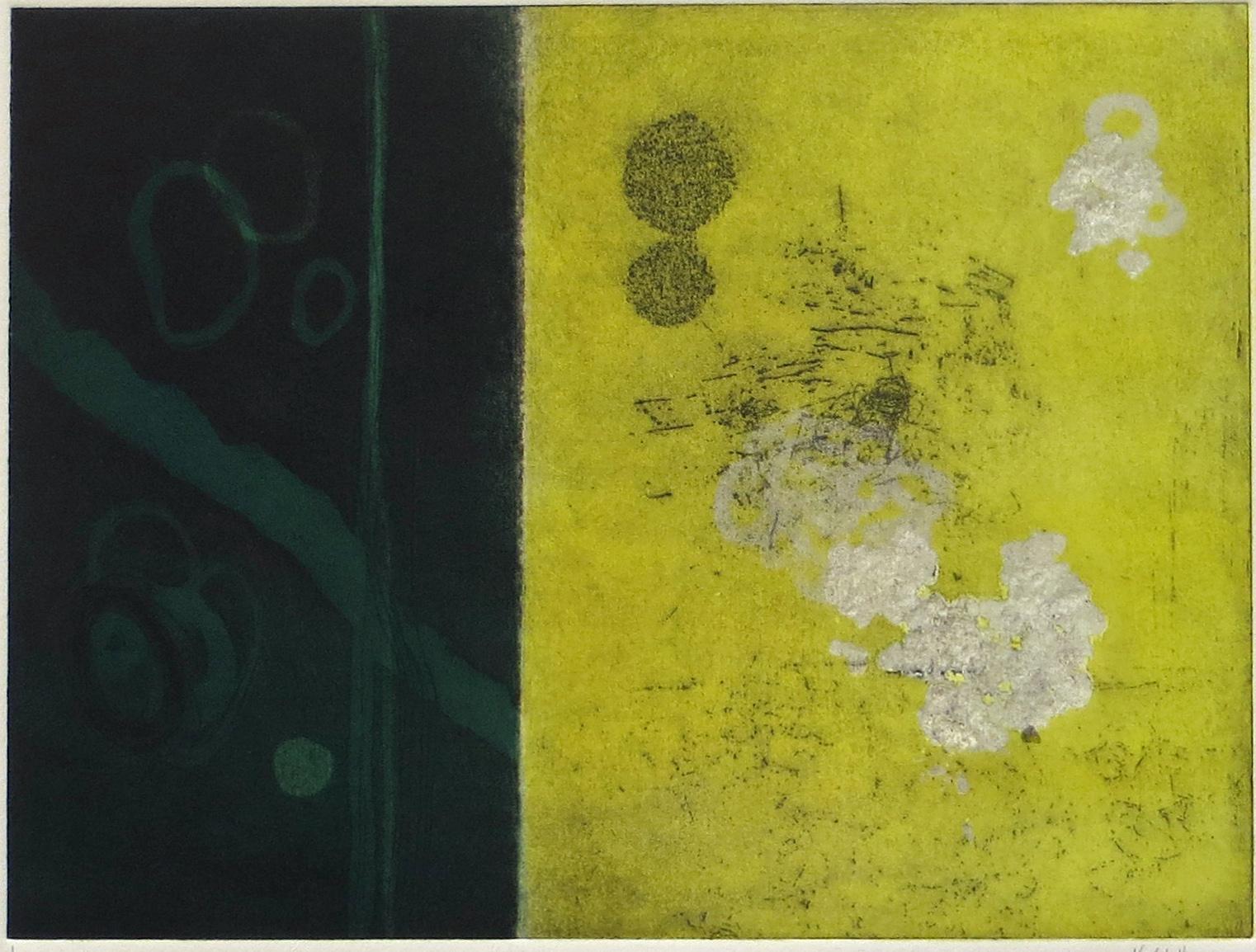 Kirsten Stolle Abstract Print - Abstract Monotype - Elipse IV