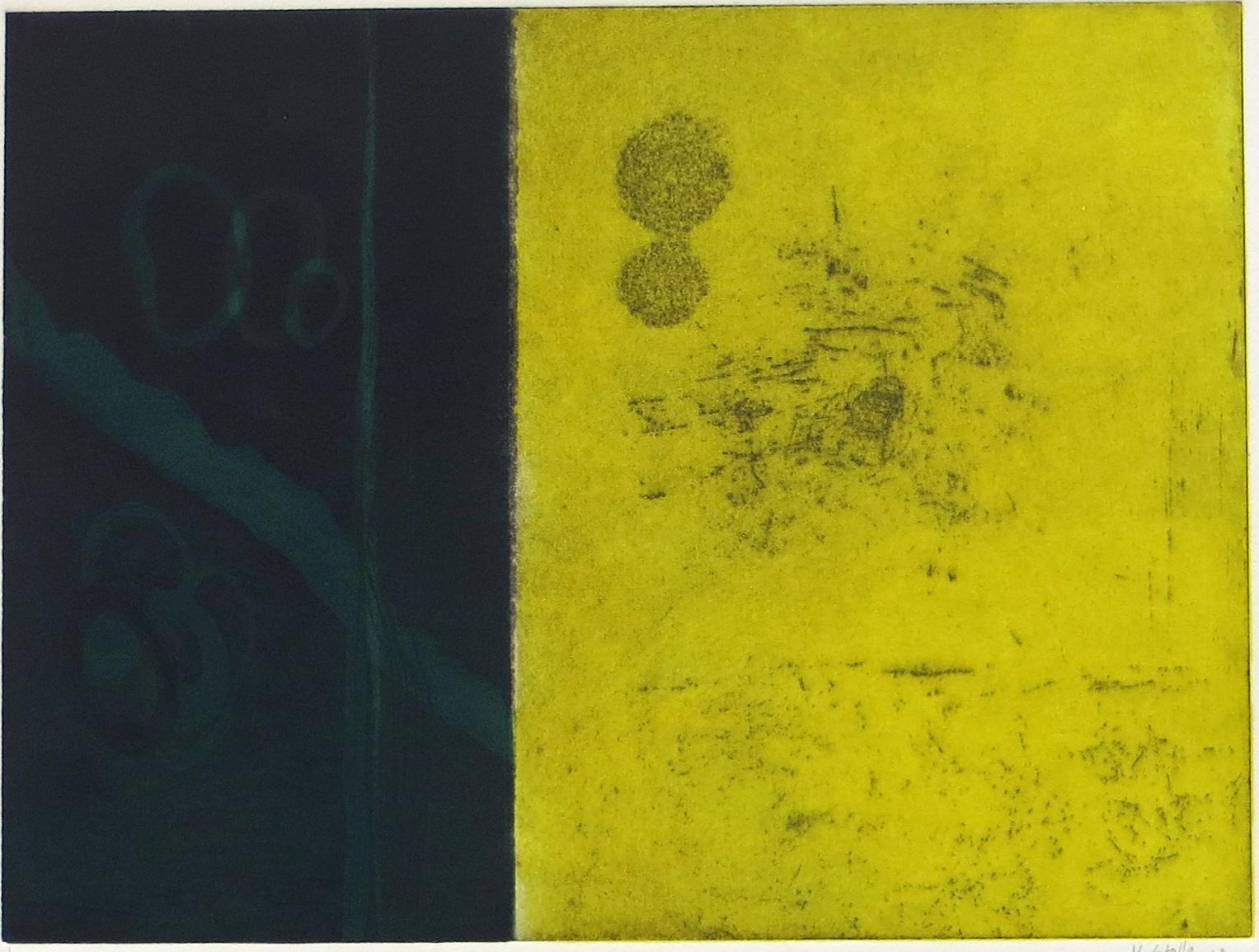 Kirsten Stolle Abstract Print - Abstract Monotype - Elipse V
