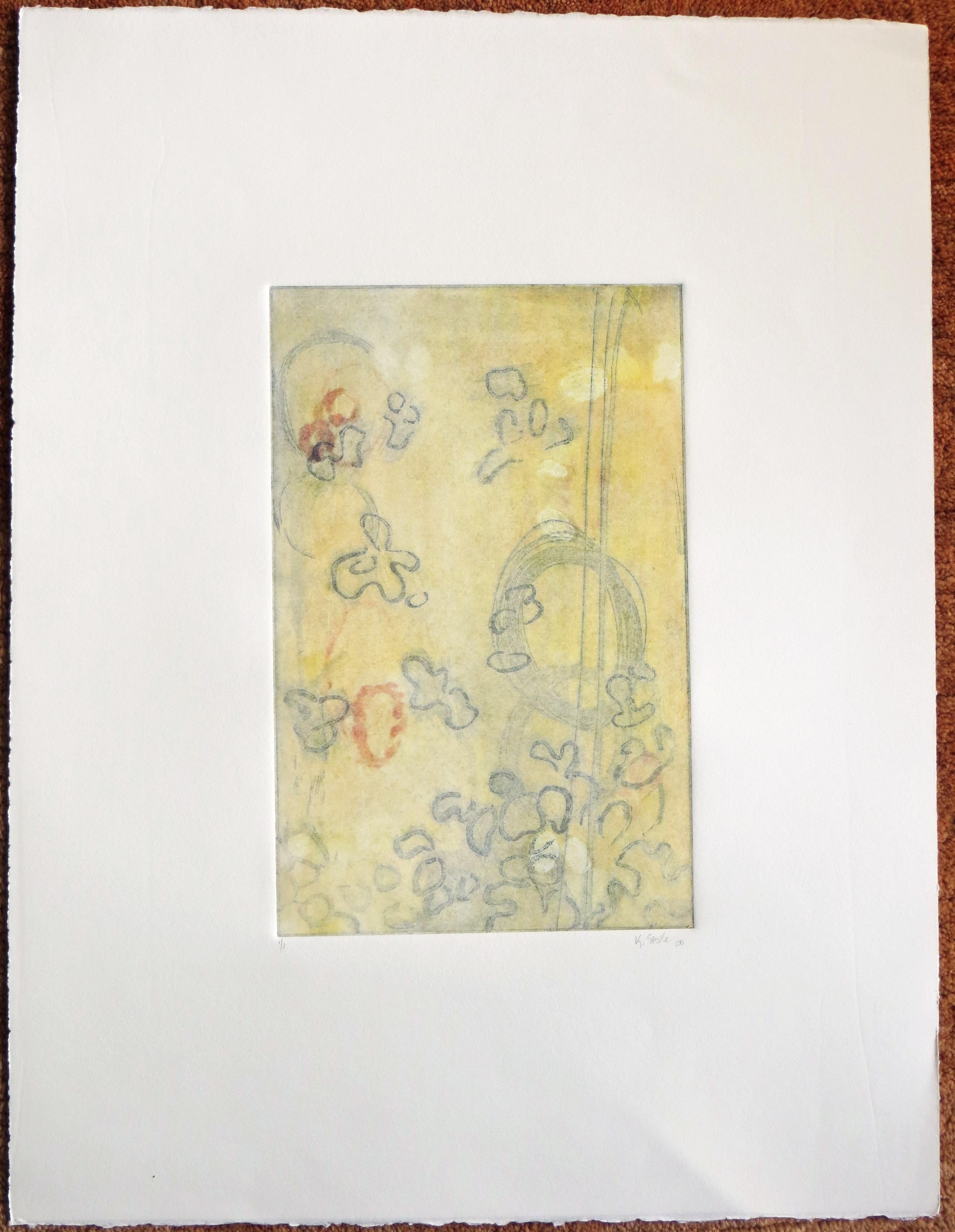 Abstract Monotype - Inside XV - Print by Kirsten Stolle