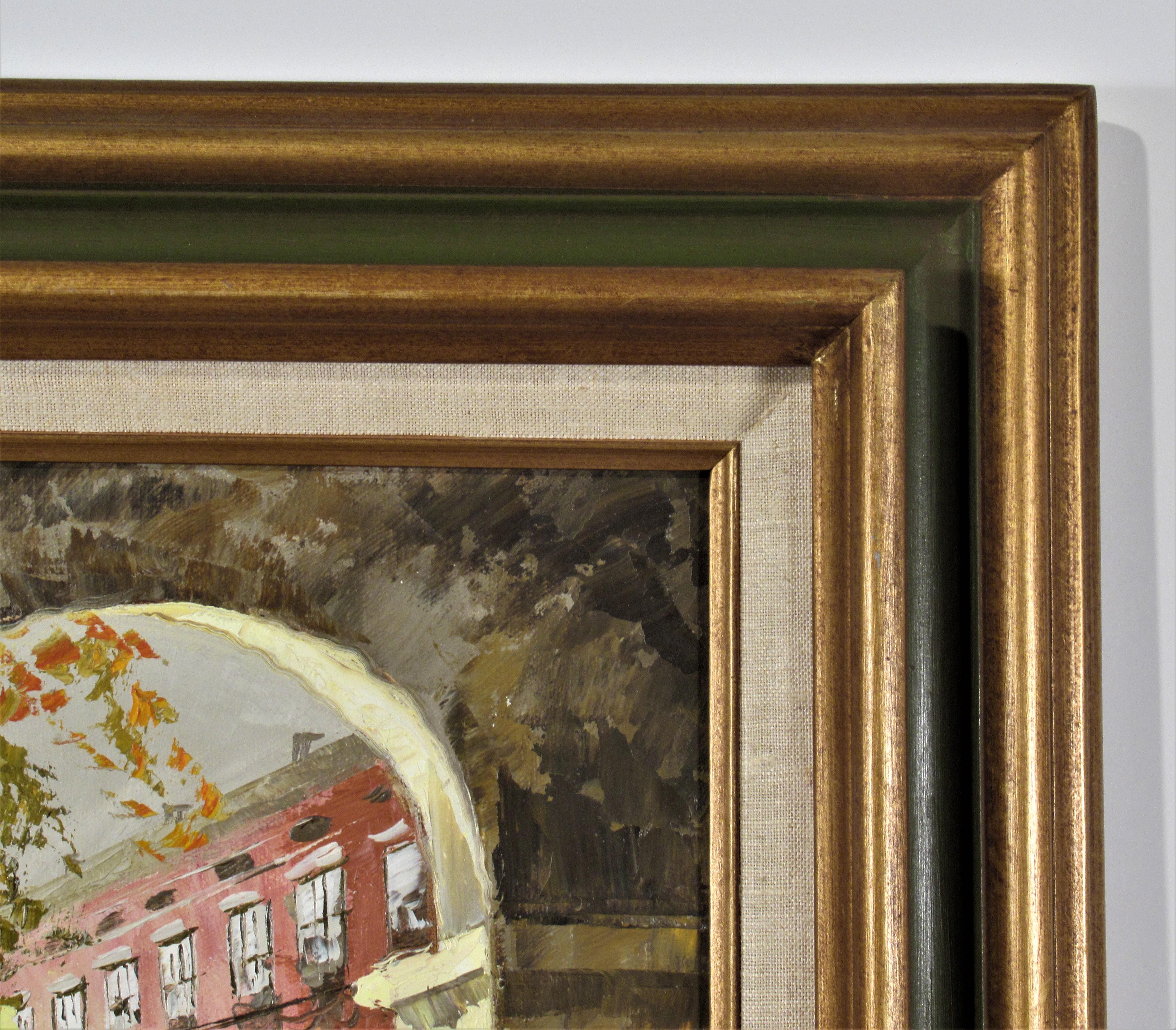 French Quarter, New Orleans - Brown Figurative Painting by Edmund (Ed) Chuck Blouin