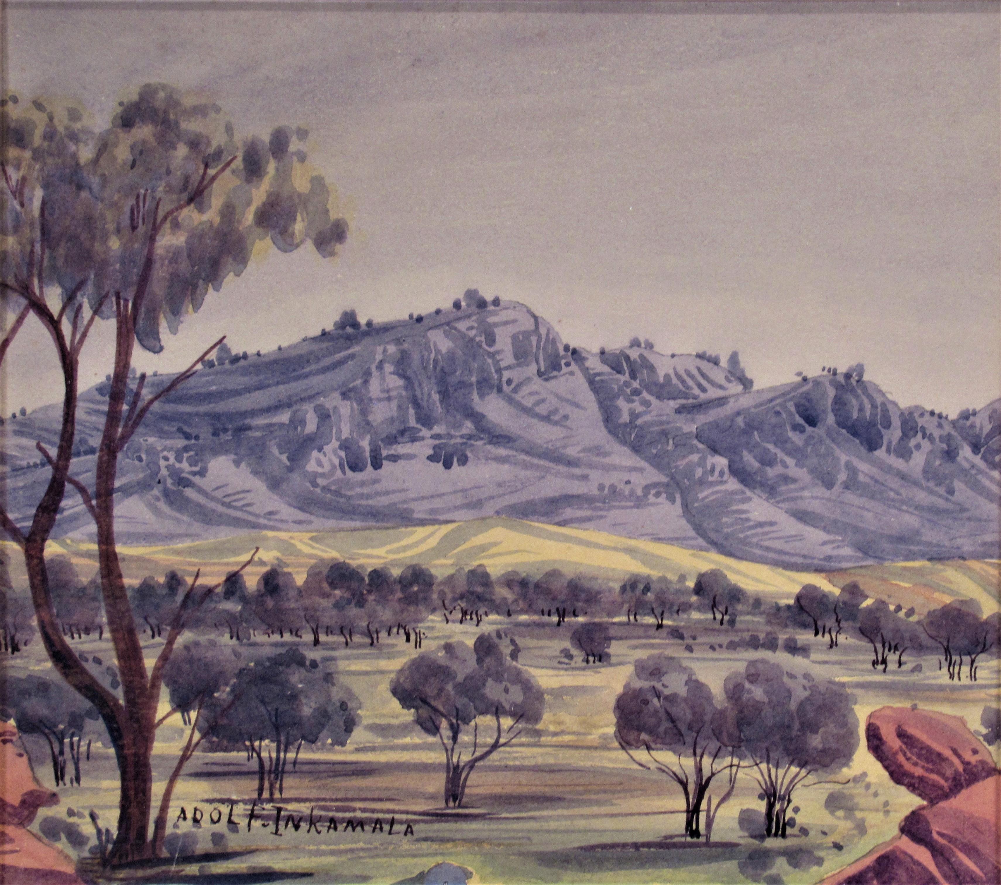 Central Australian Landscape - Art by Adolf Inkamala
