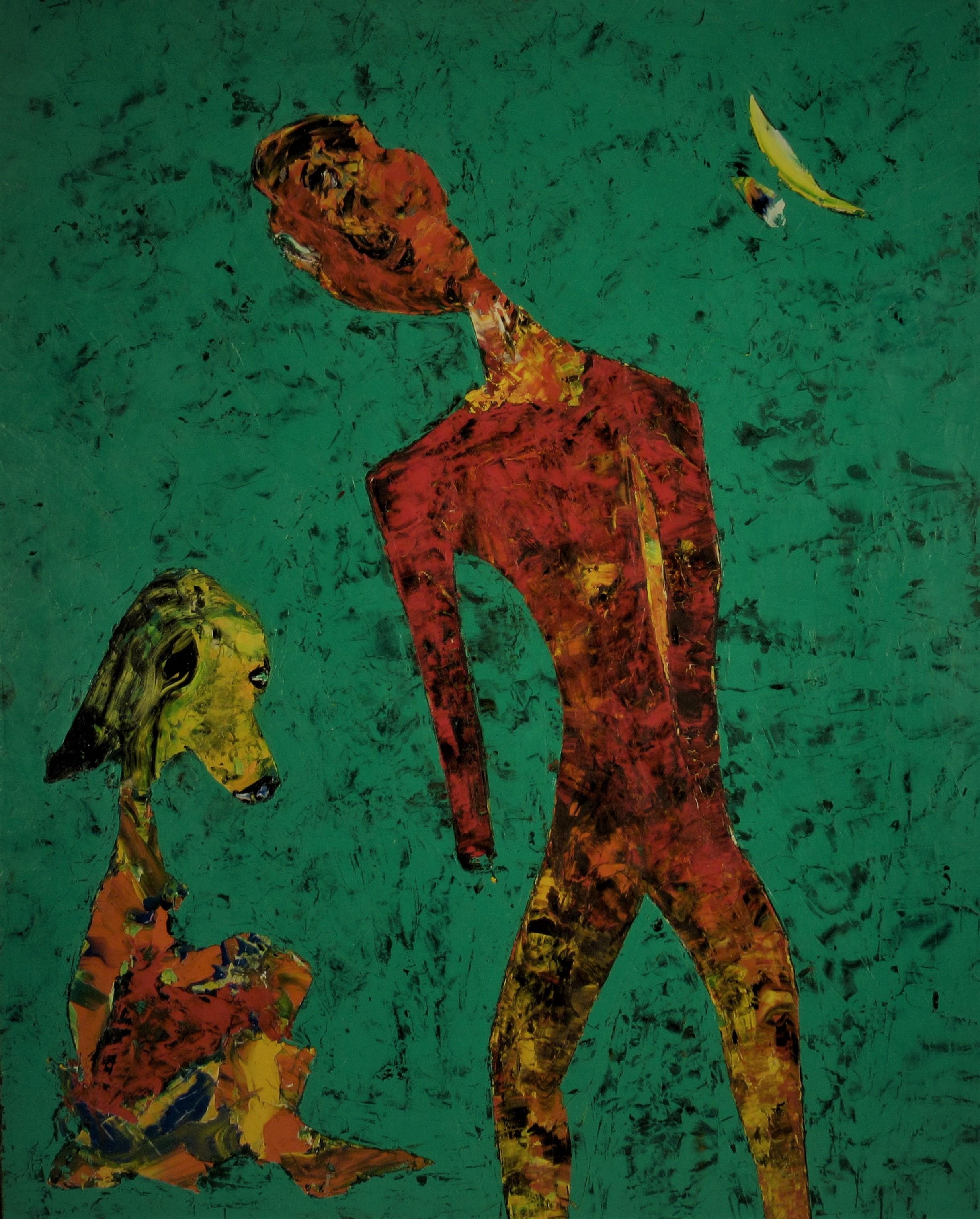 Addestrato in casa - Painting di Lajos Flesser