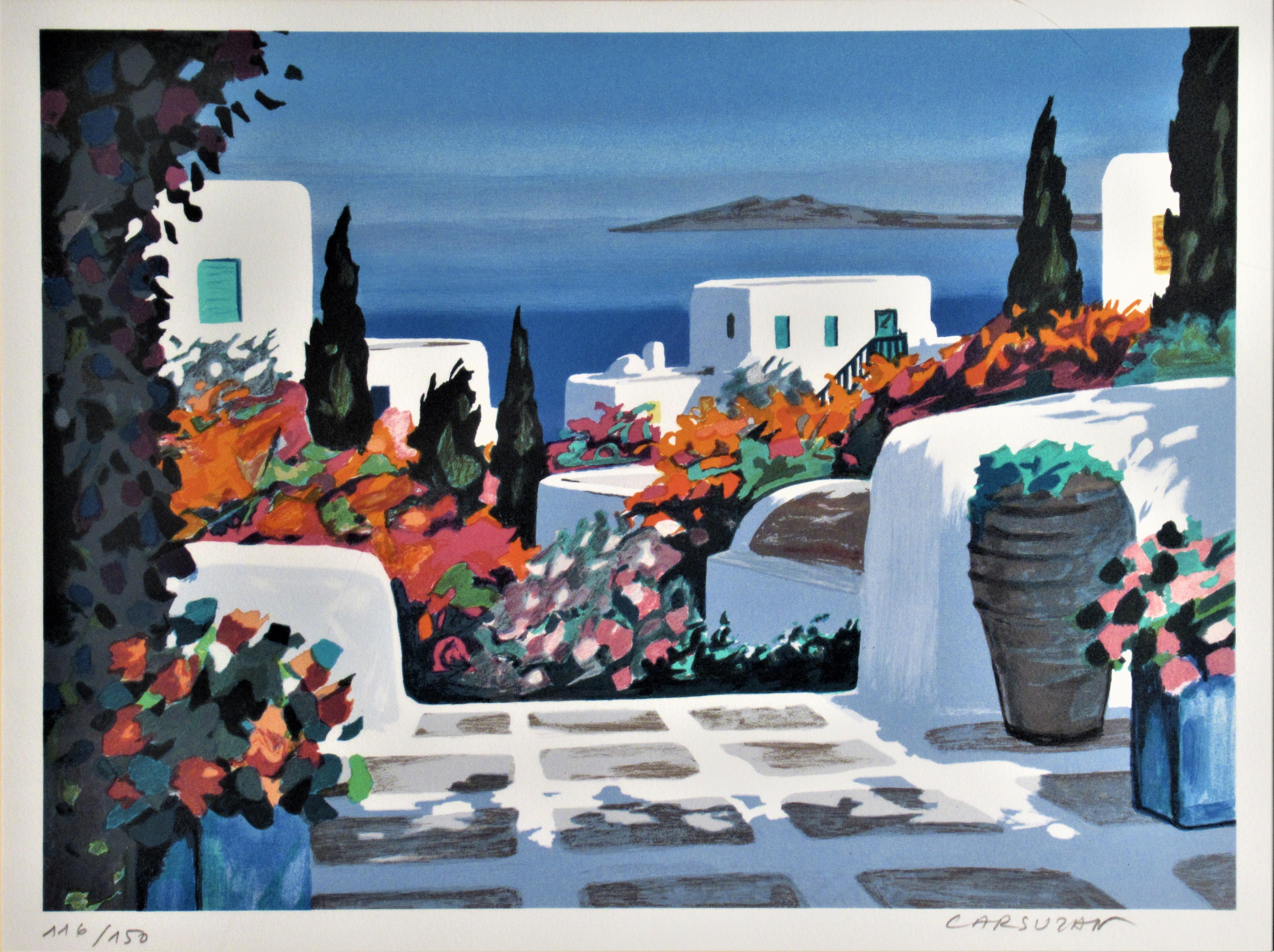 Mykonos, Greece II - Print by Jean Claude Carsuzan