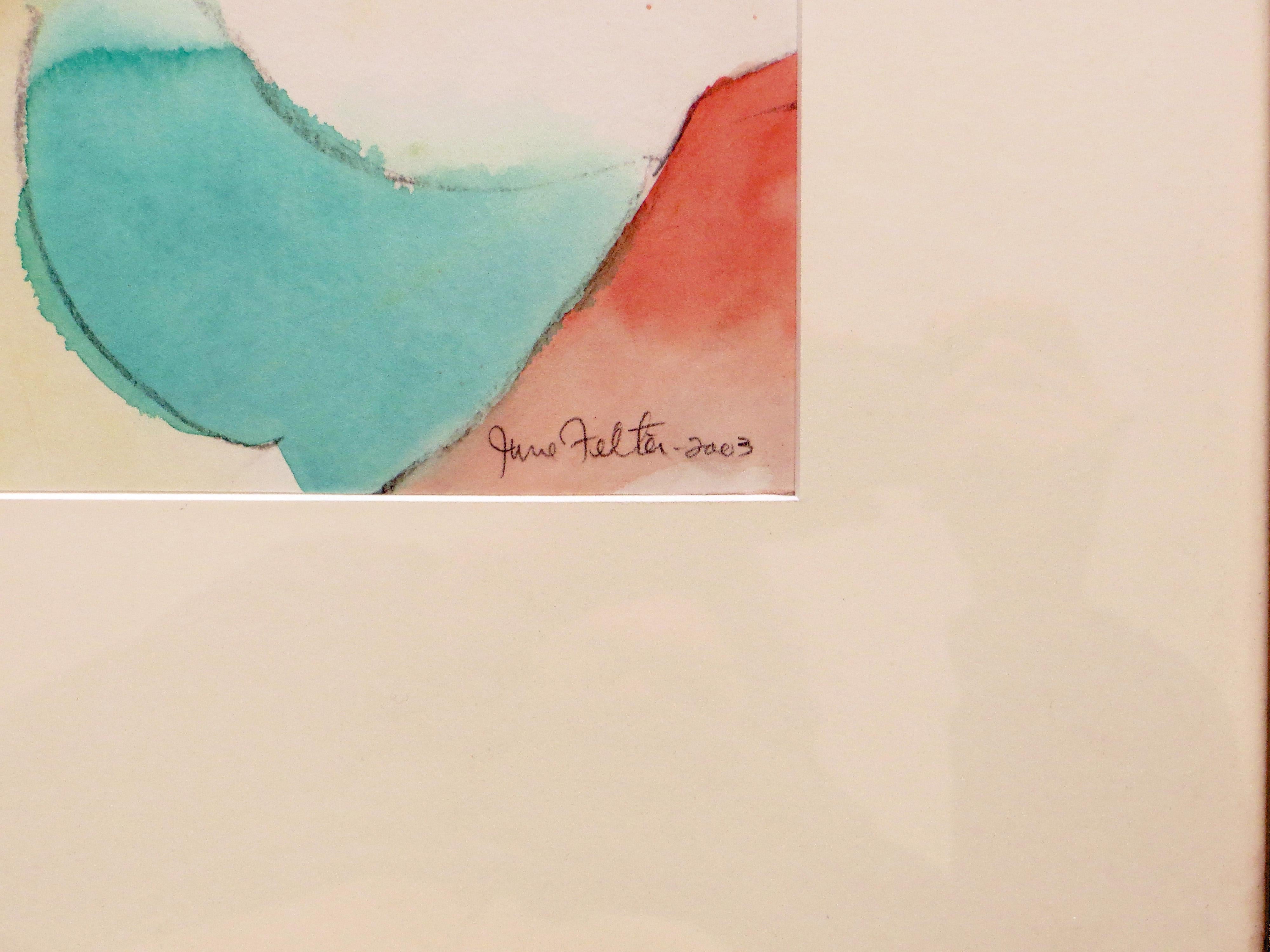 Acquerello Astratto Lirico - Abstract Painting Grigio di June Felter