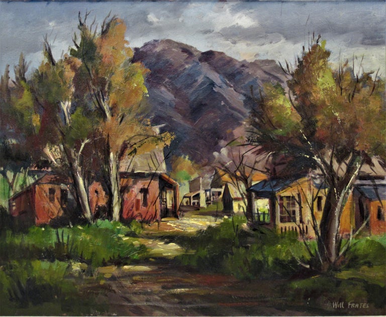 Sheep Ranch, Mother Lodge County, Near Stockton - Painting by William Frates