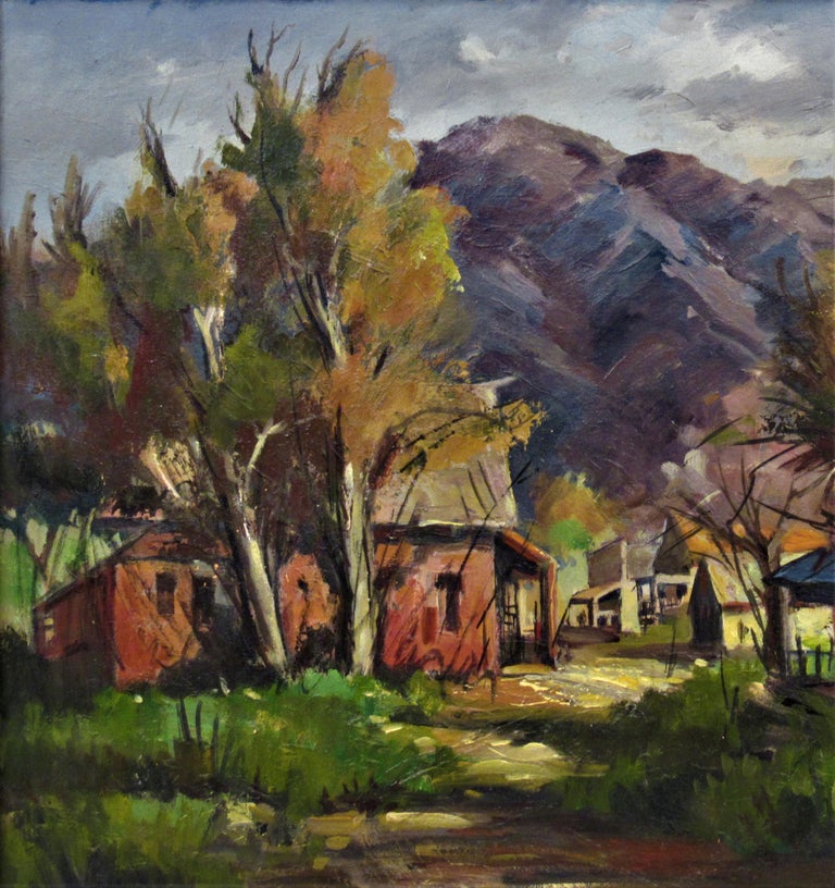 Sheep Ranch, Mother Lodge County, Near Stockton - American Impressionist Painting by William Frates