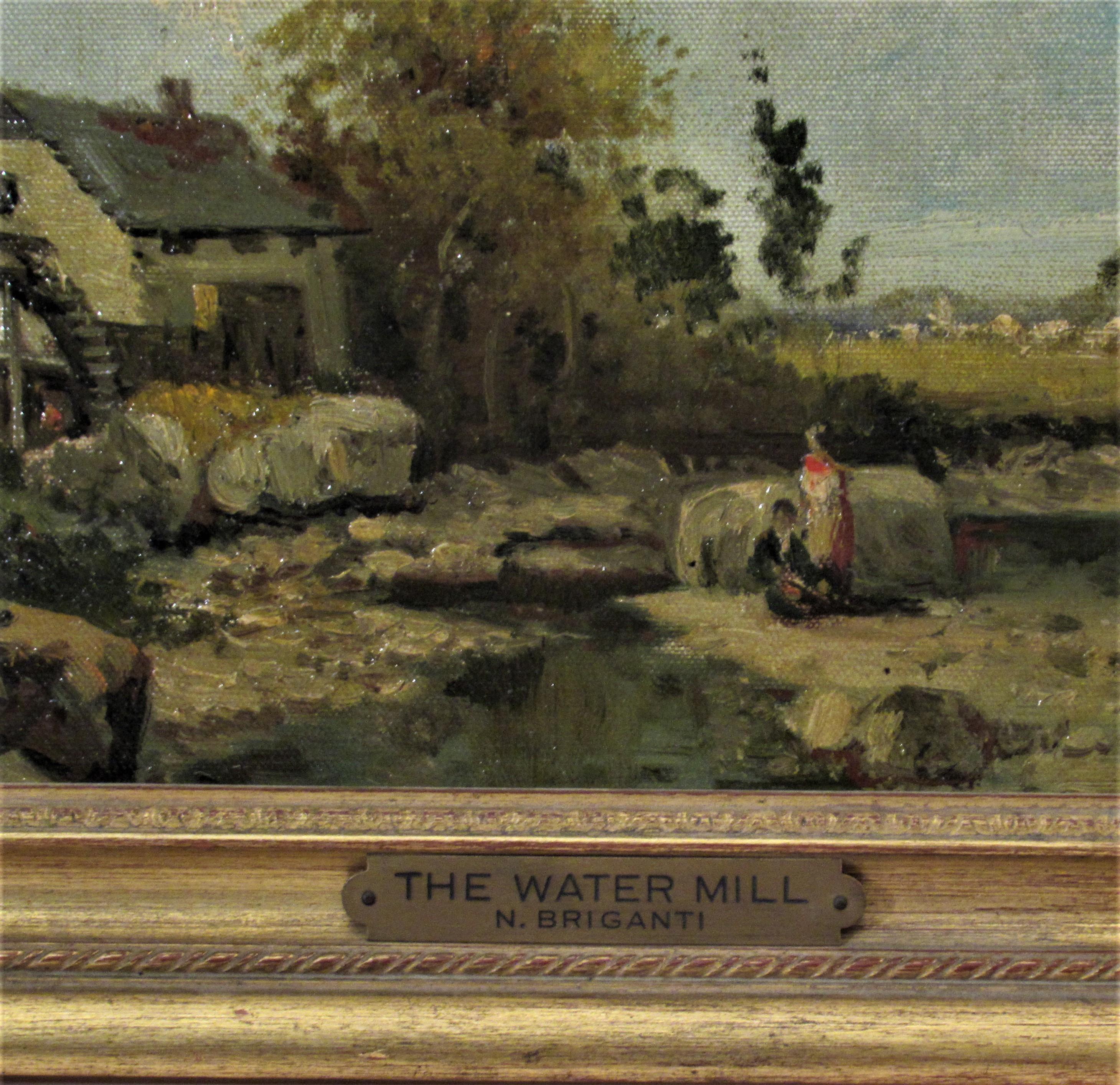 The Water Mill - American Impressionist Painting by Nicholas Briganti