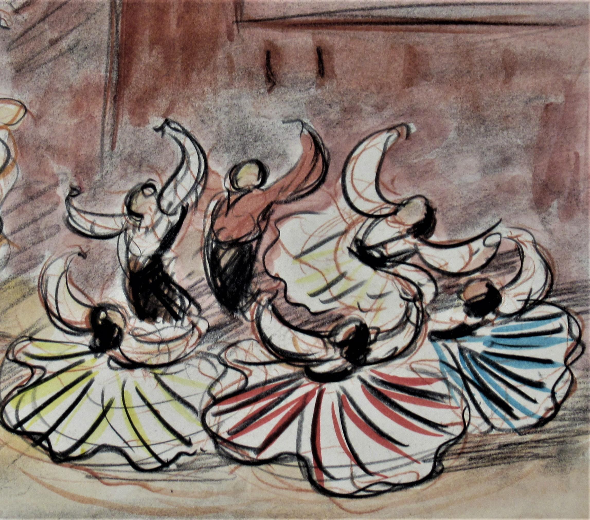 Danseuses espagnoles (danseurs espagnoles) - Art de Jean Target