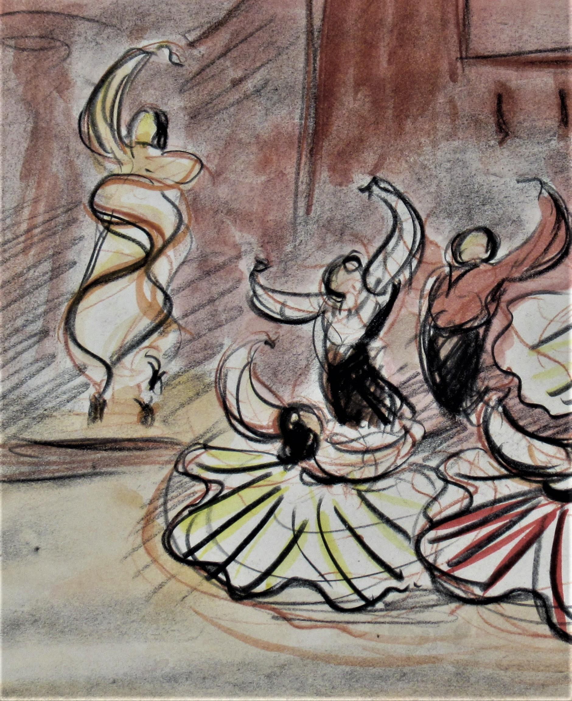 Danseuses espagnoles (danseurs espagnoles) - Réalisme Art par Jean Target