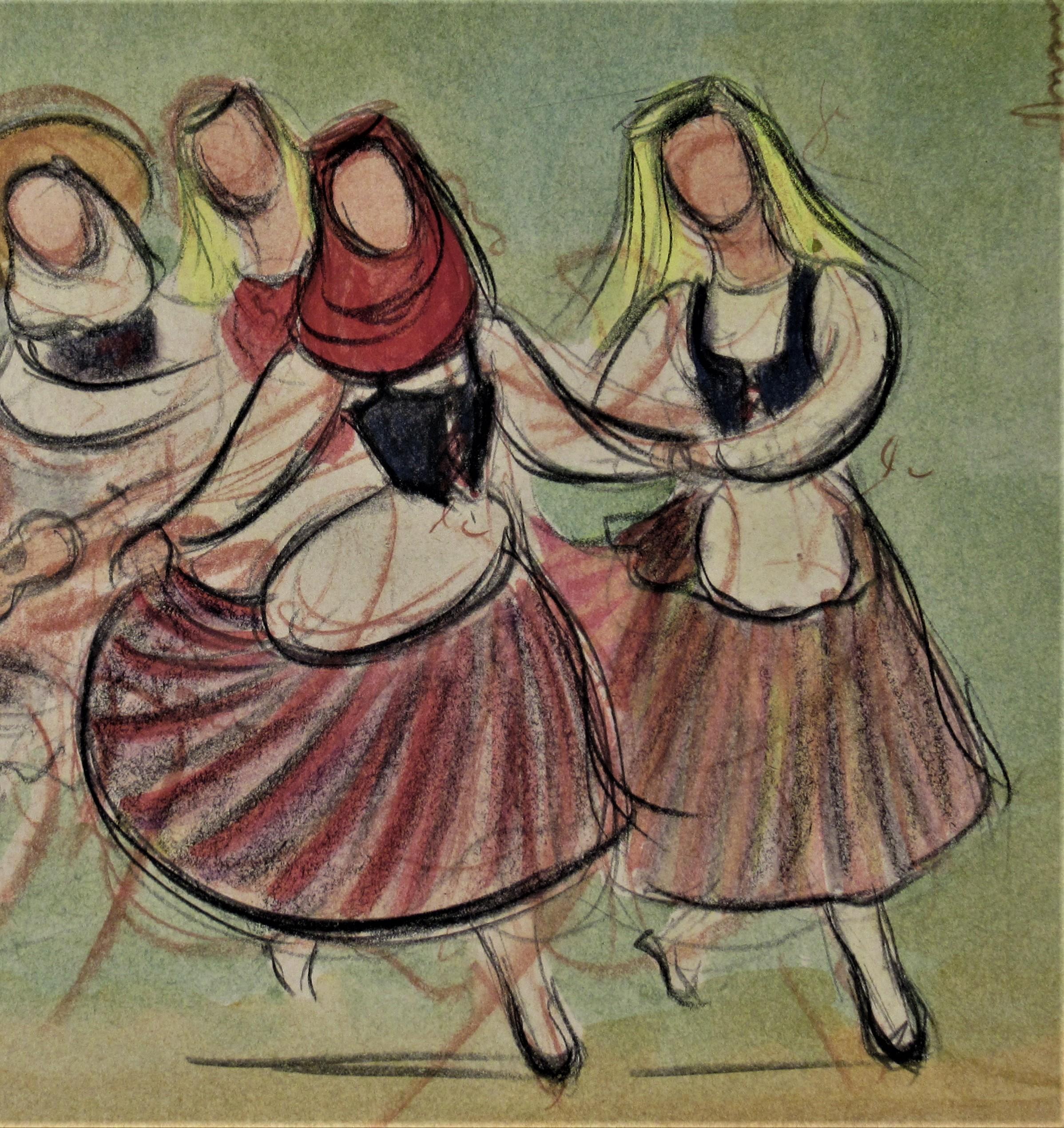 Danse populaire des Isles Canaries (Dance Popular from the Canaries Islands) - Art by Jean Target