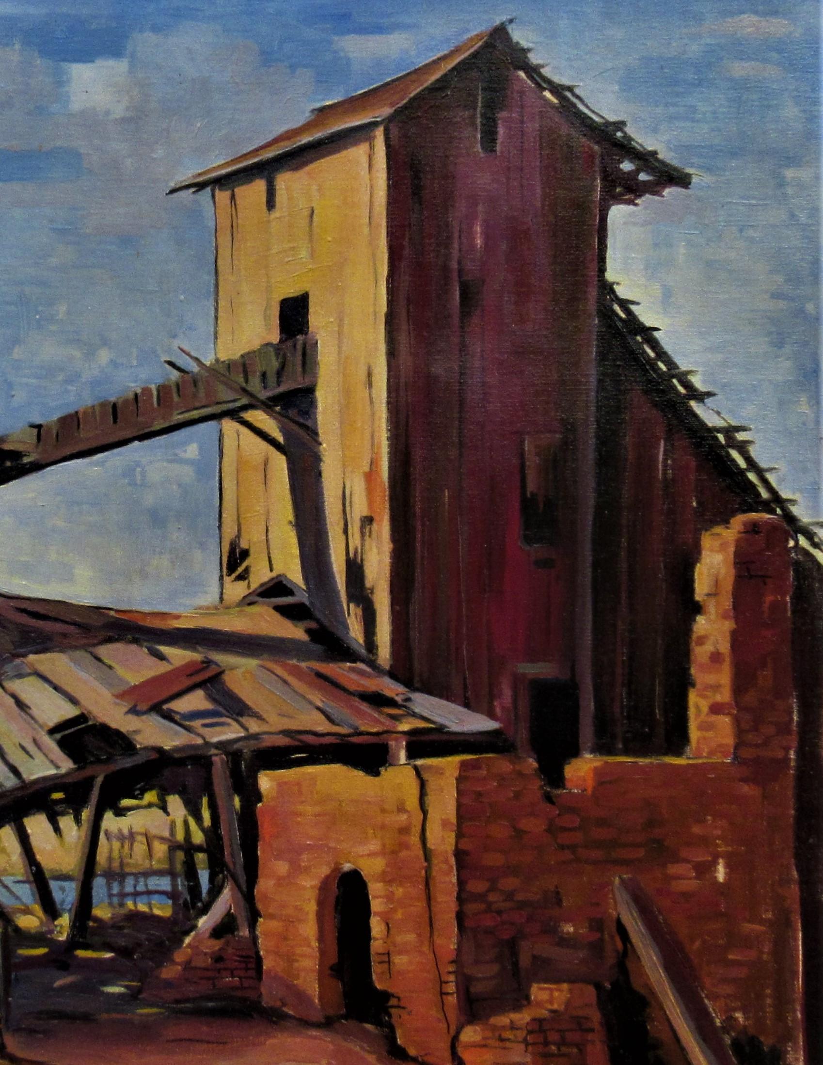 The Abandoned Factory - American Impressionist Painting by William Frates