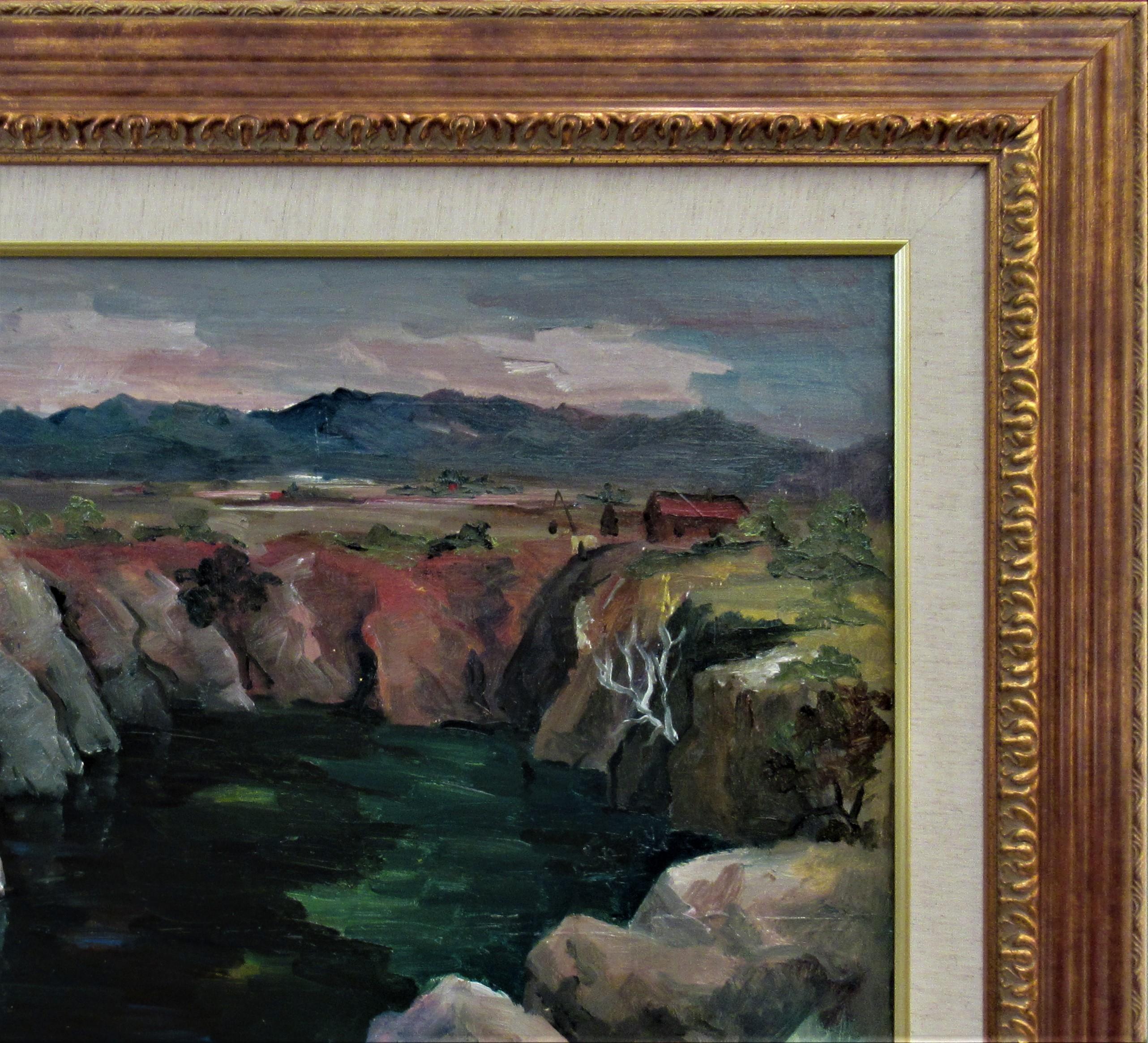 Landscape, California - American Impressionist Painting by Elmer Stanhope