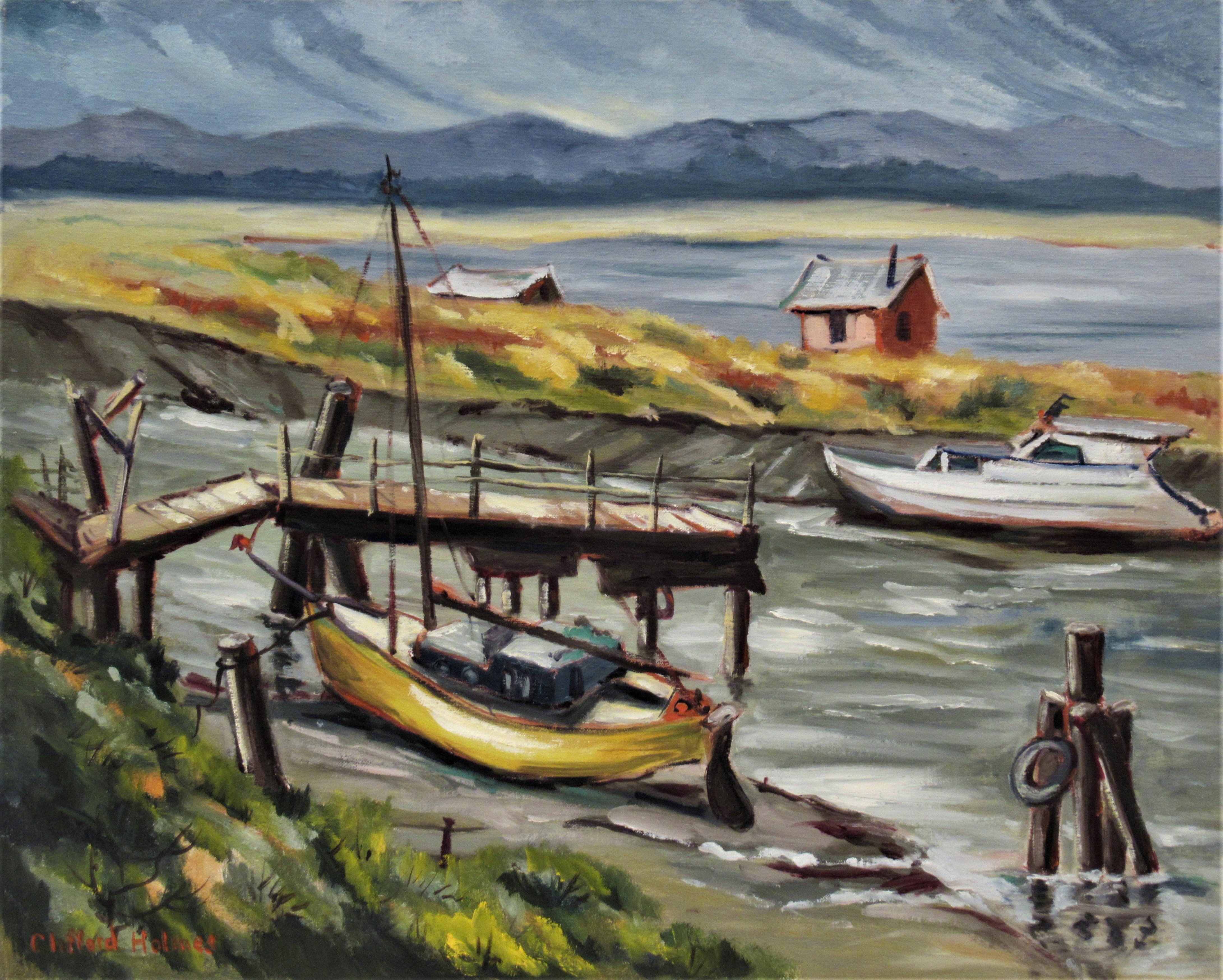 Landscape Painting Clifford Holmes - La Marina, Sausalito