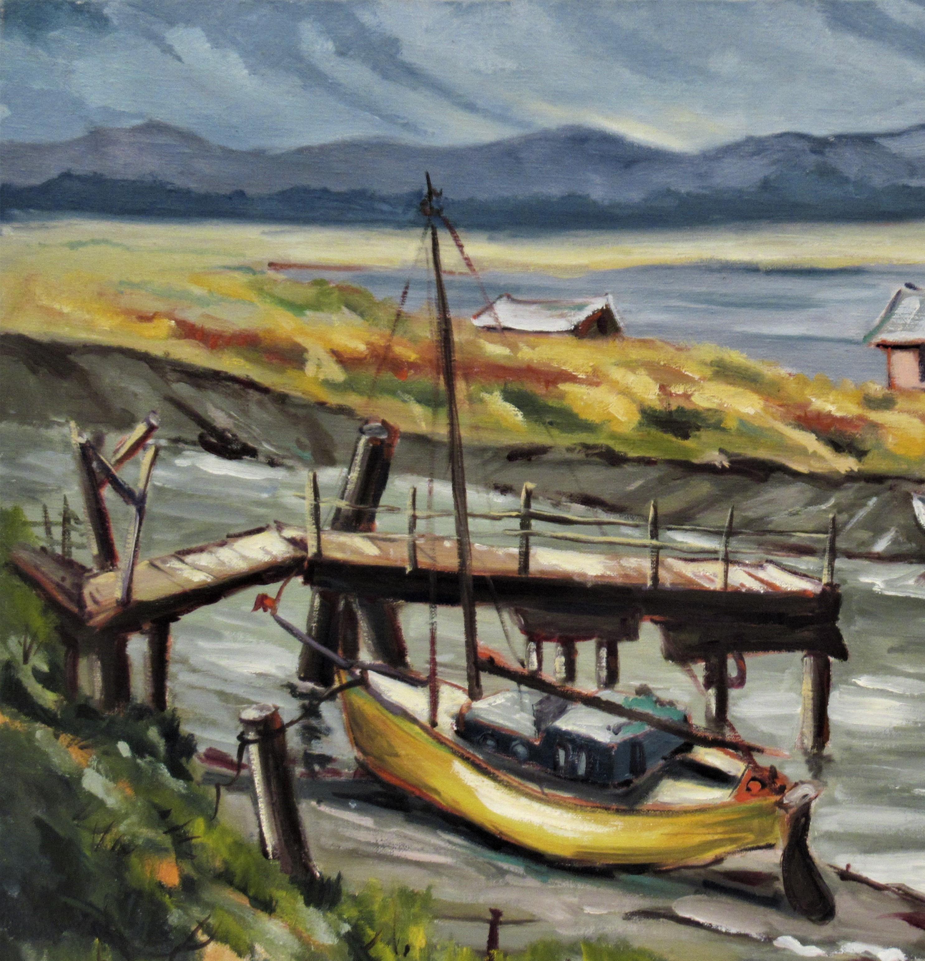 The Marina, Sausalito - Painting by Clifford Holmes