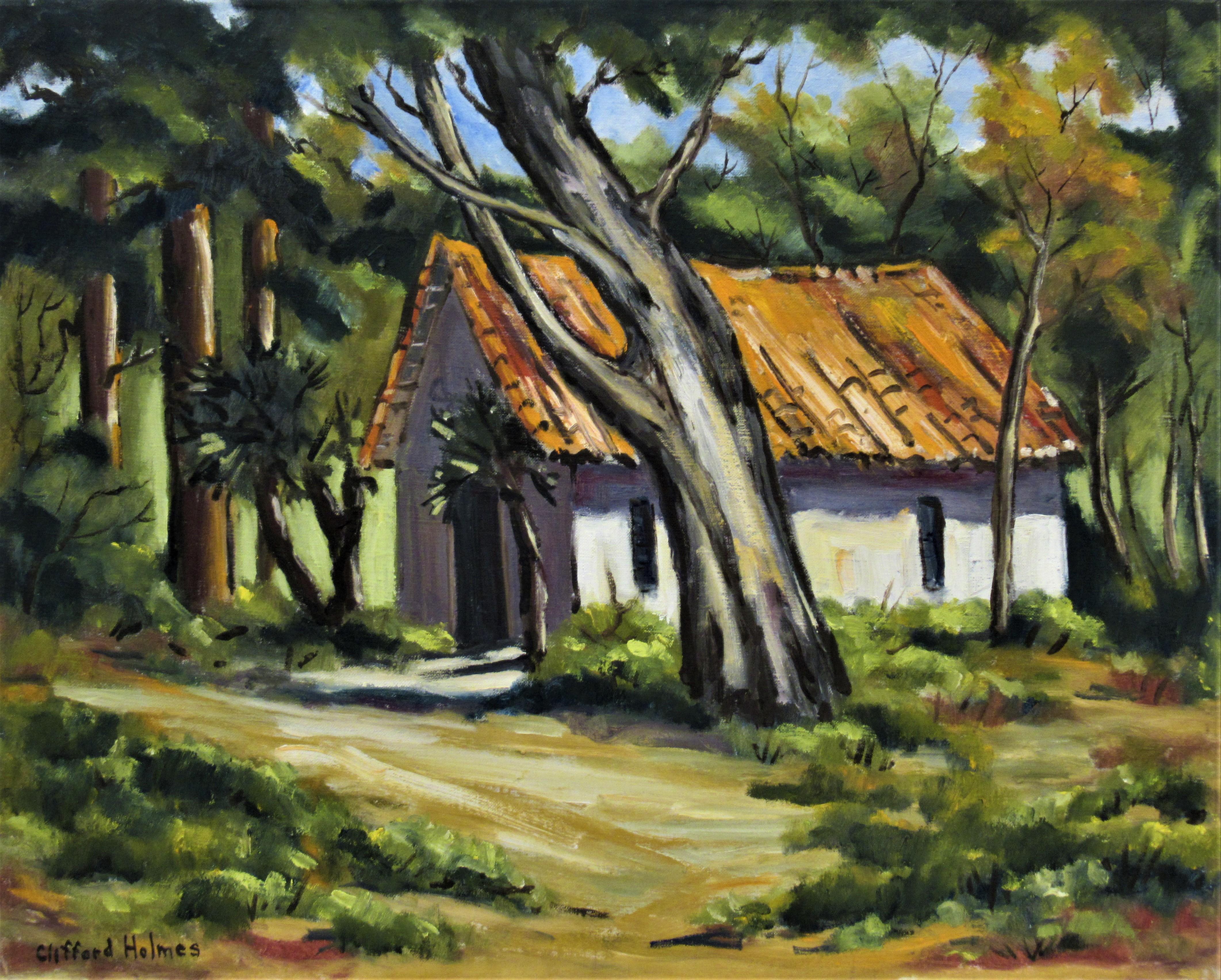 Clifford Holmes Landscape Painting - Nile Adobe House