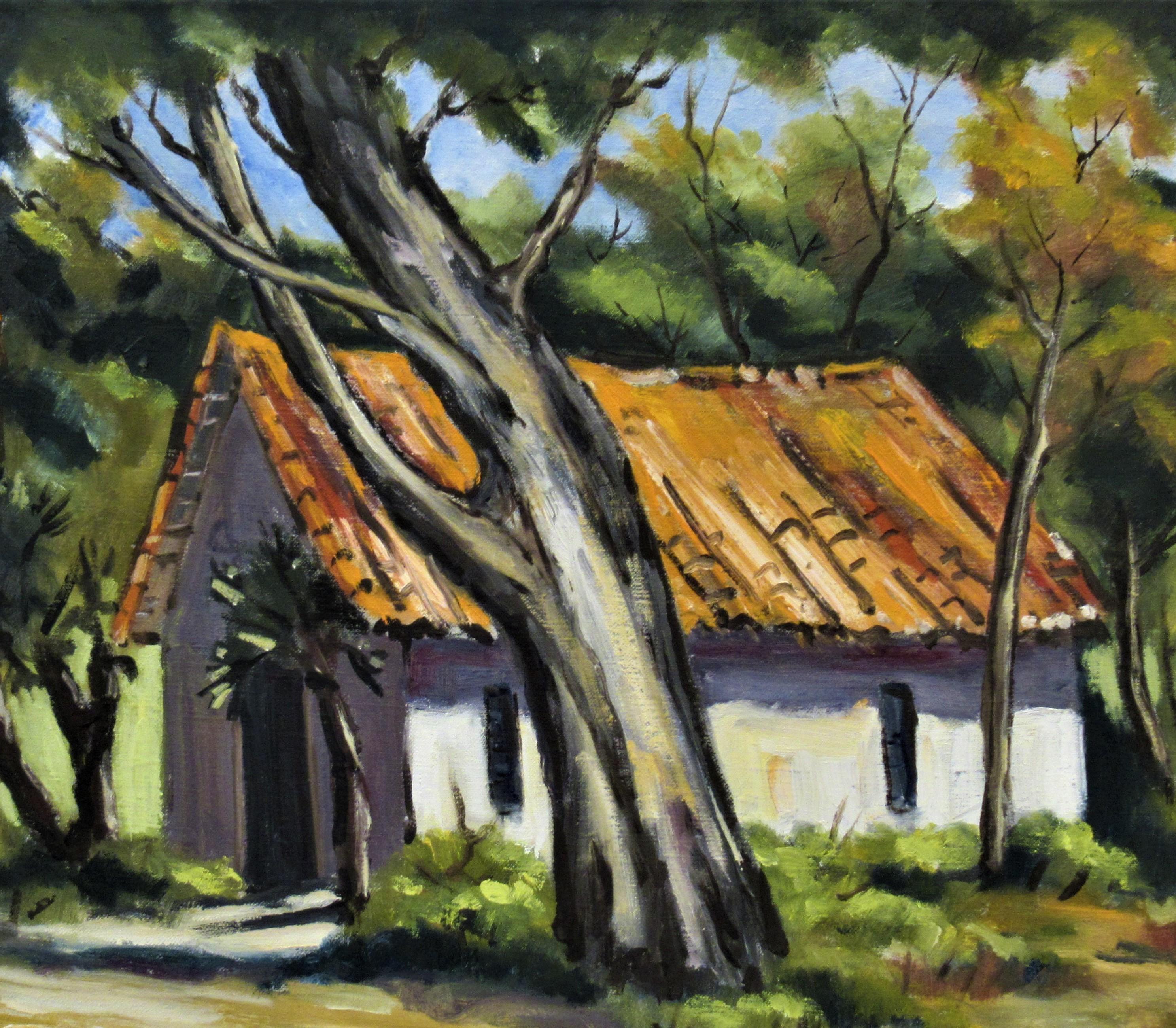 Nile Adobe House - Painting by Clifford Holmes